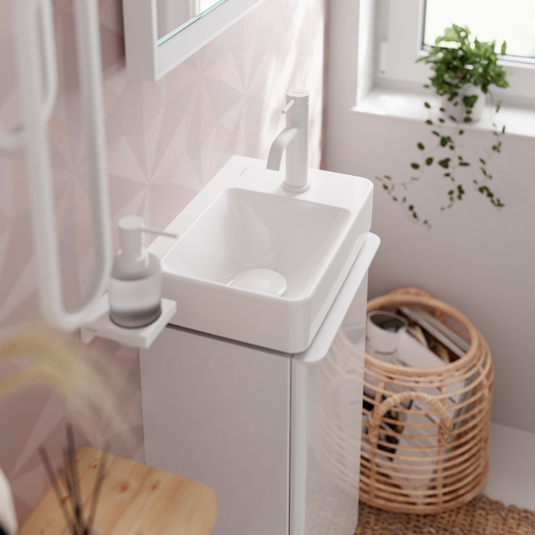 hansgrohe Basin mixer hansgrohe 73305700 tecturis s 80 white