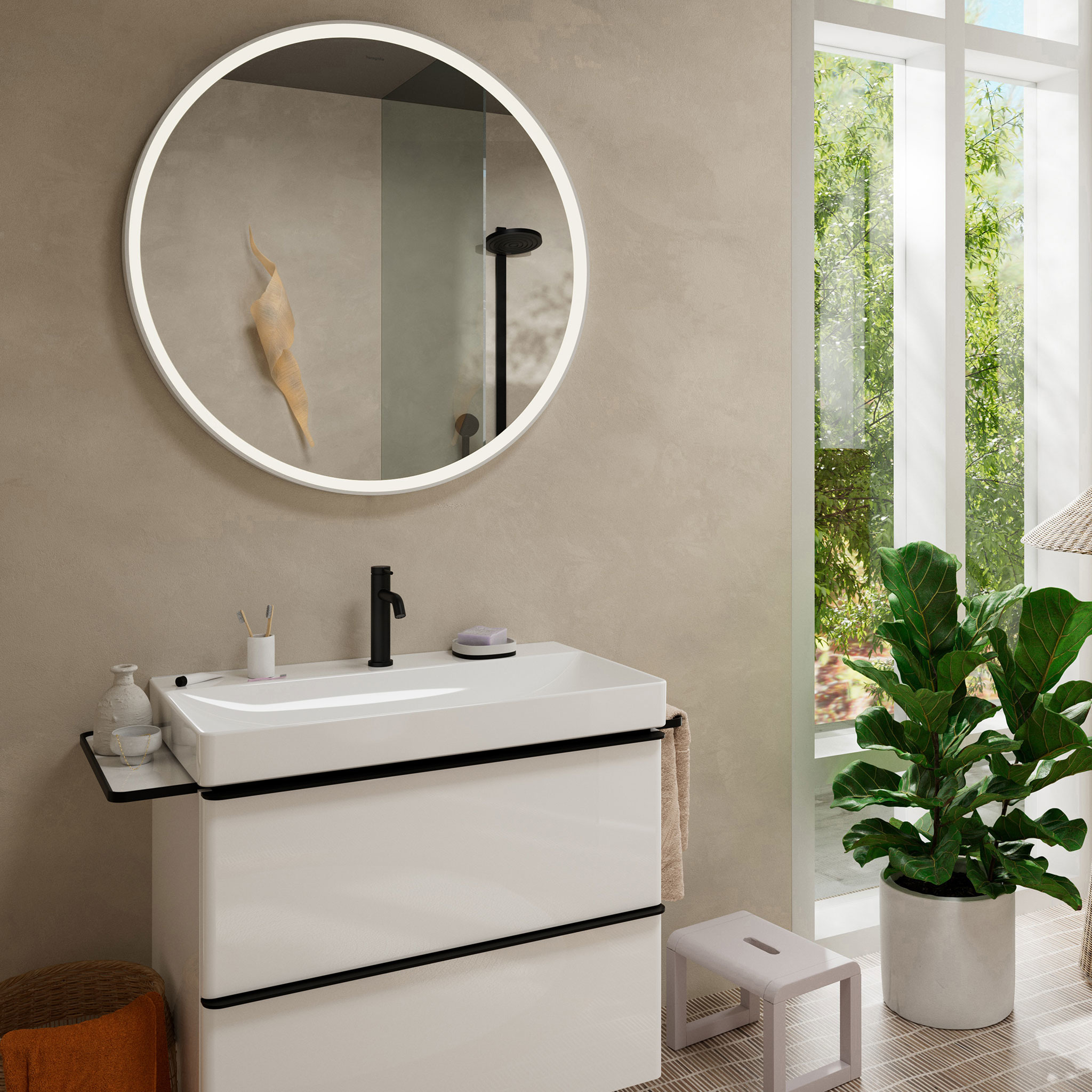 hansgrohe Basin mixer hansgrohe 73318670 tecturis s 110 black