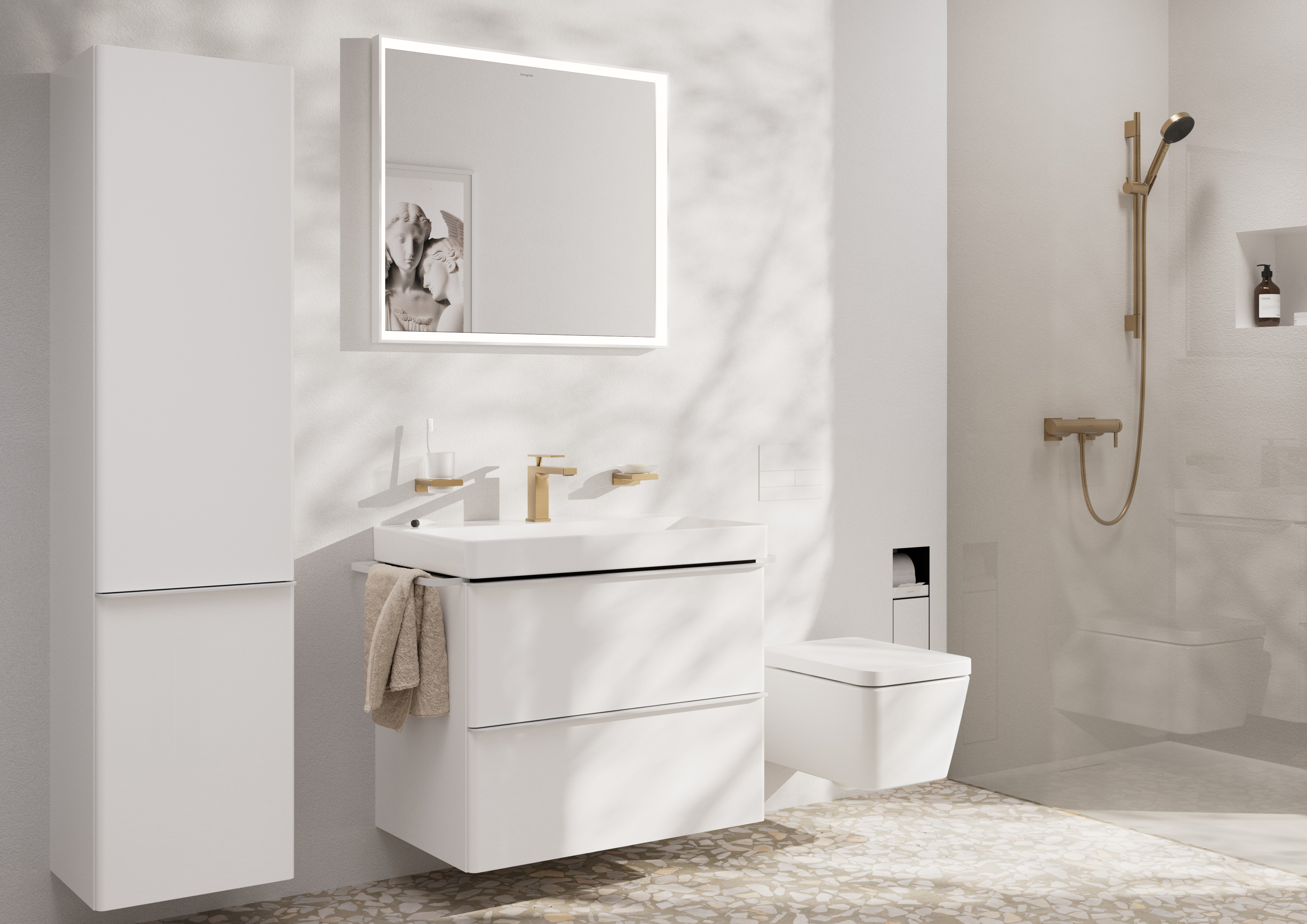 hansgrohe Tvättställsblandare hansgrohe 73012140 tecturis e 110 bronze