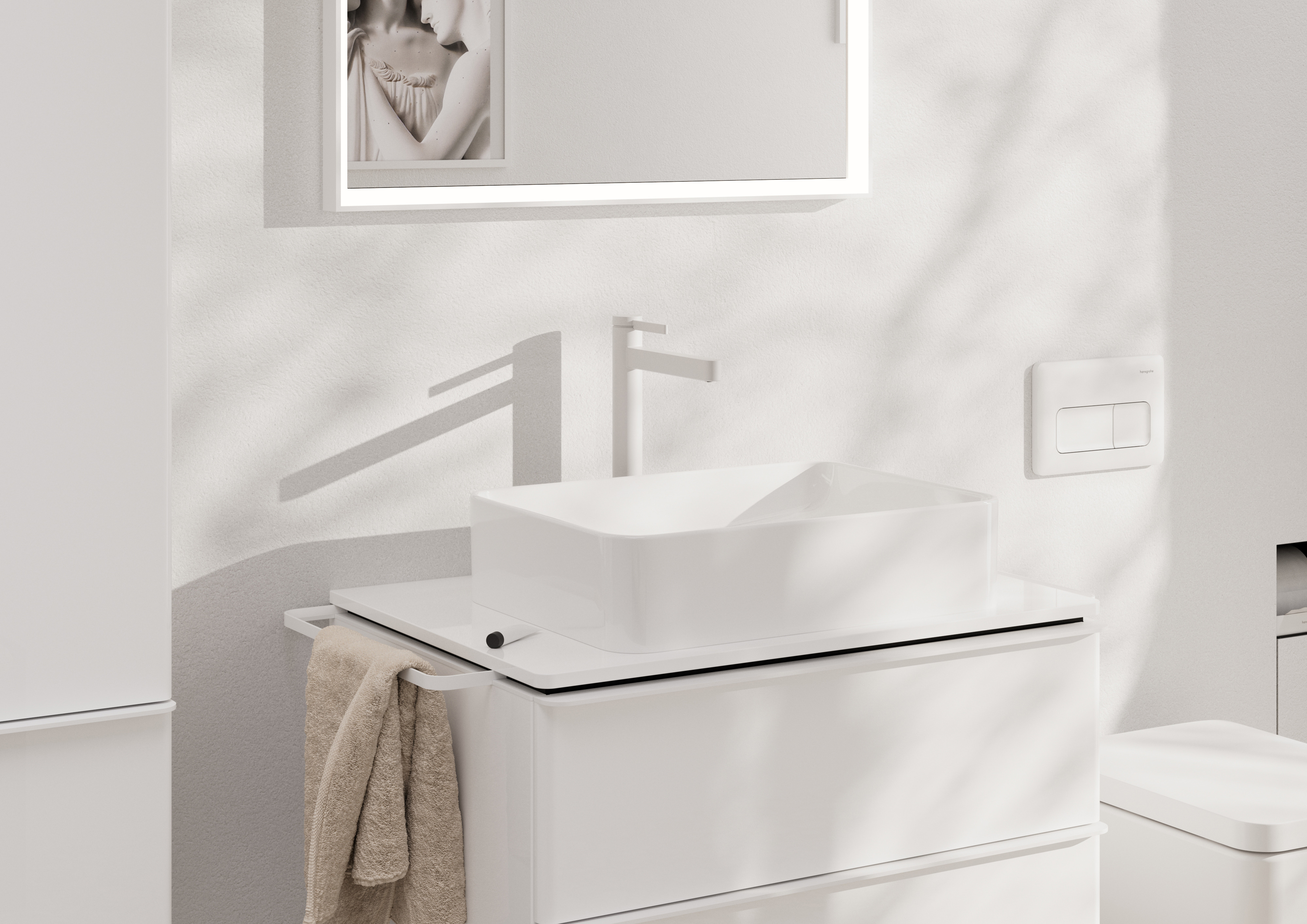 hansgrohe Basin mixer hansgrohe 76070700 finoris 260 push whit