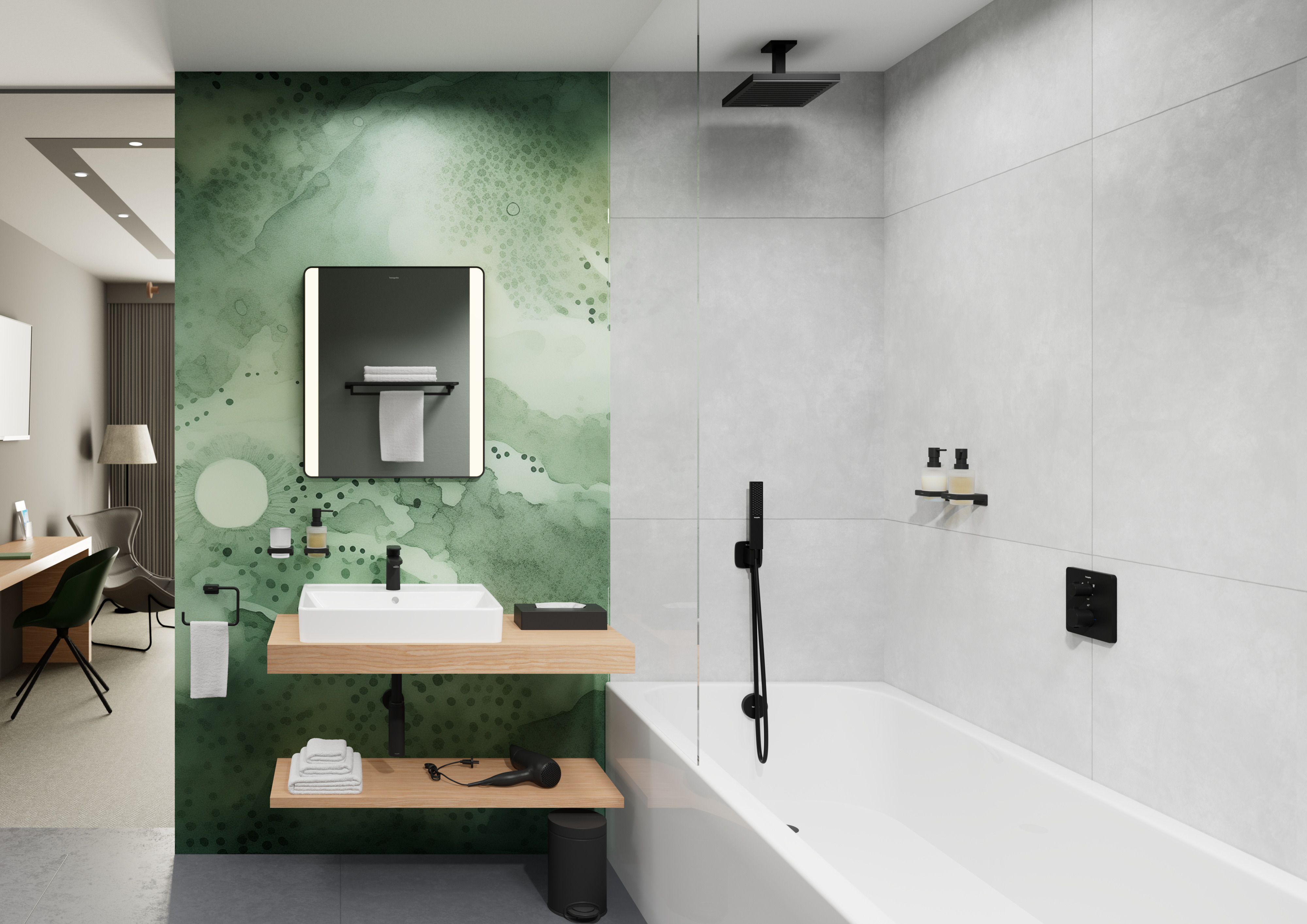 hansgrohe Duschslangar hansgrohe 28220670 design 125 cm must