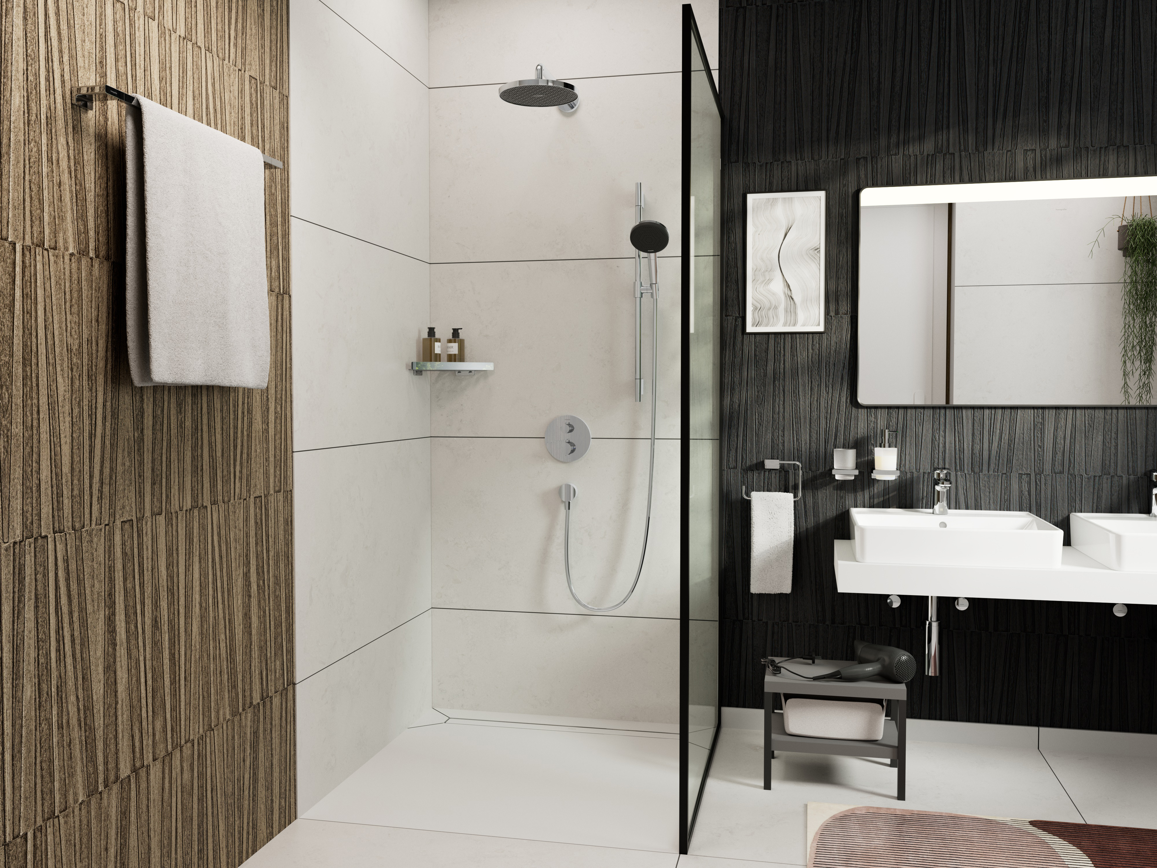 hansgrohe Duschrör hansgrohe 27413000 duscharm 1/2" 380mm/9