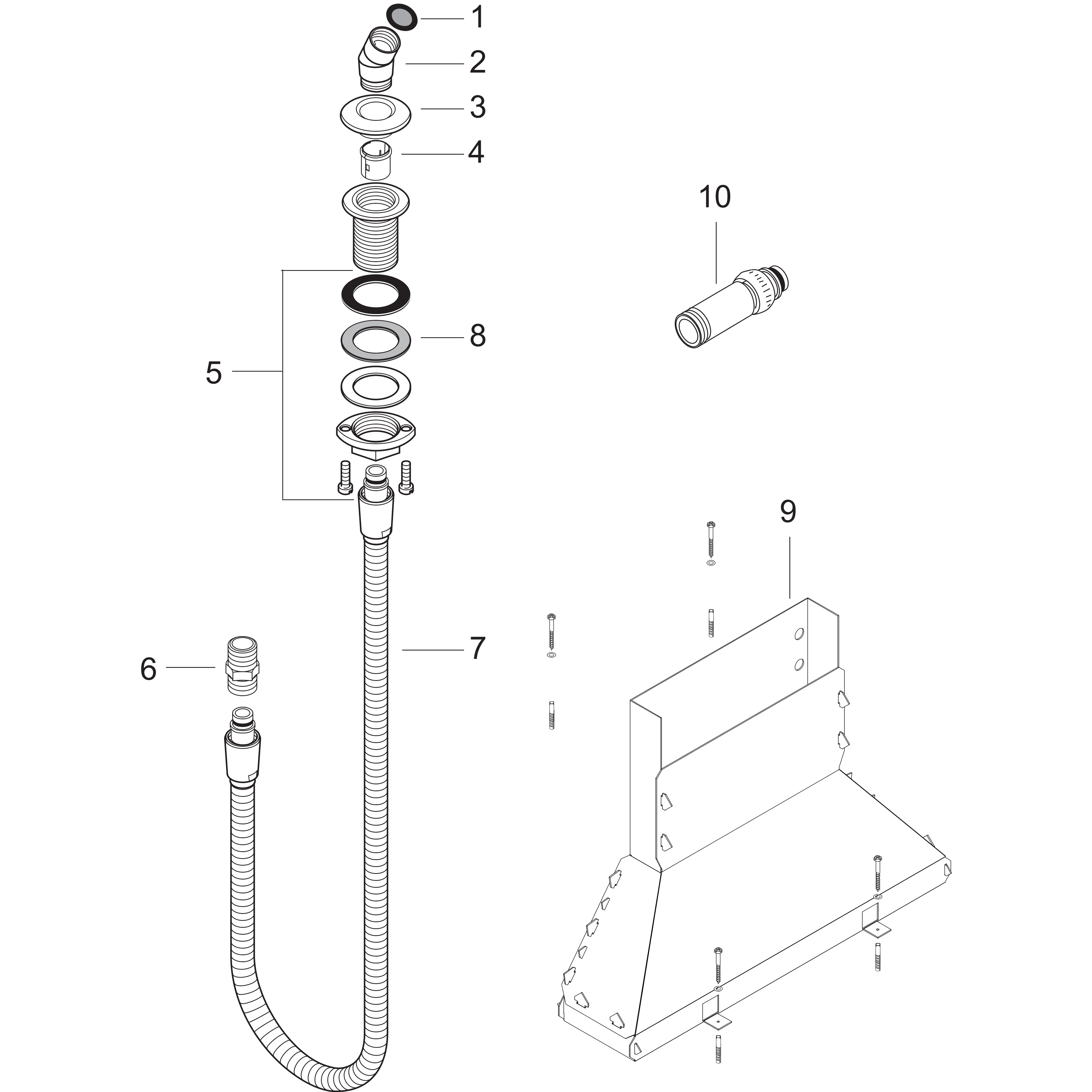 hansgrohe Upphängare hansgrohe 28307000 secuflex
