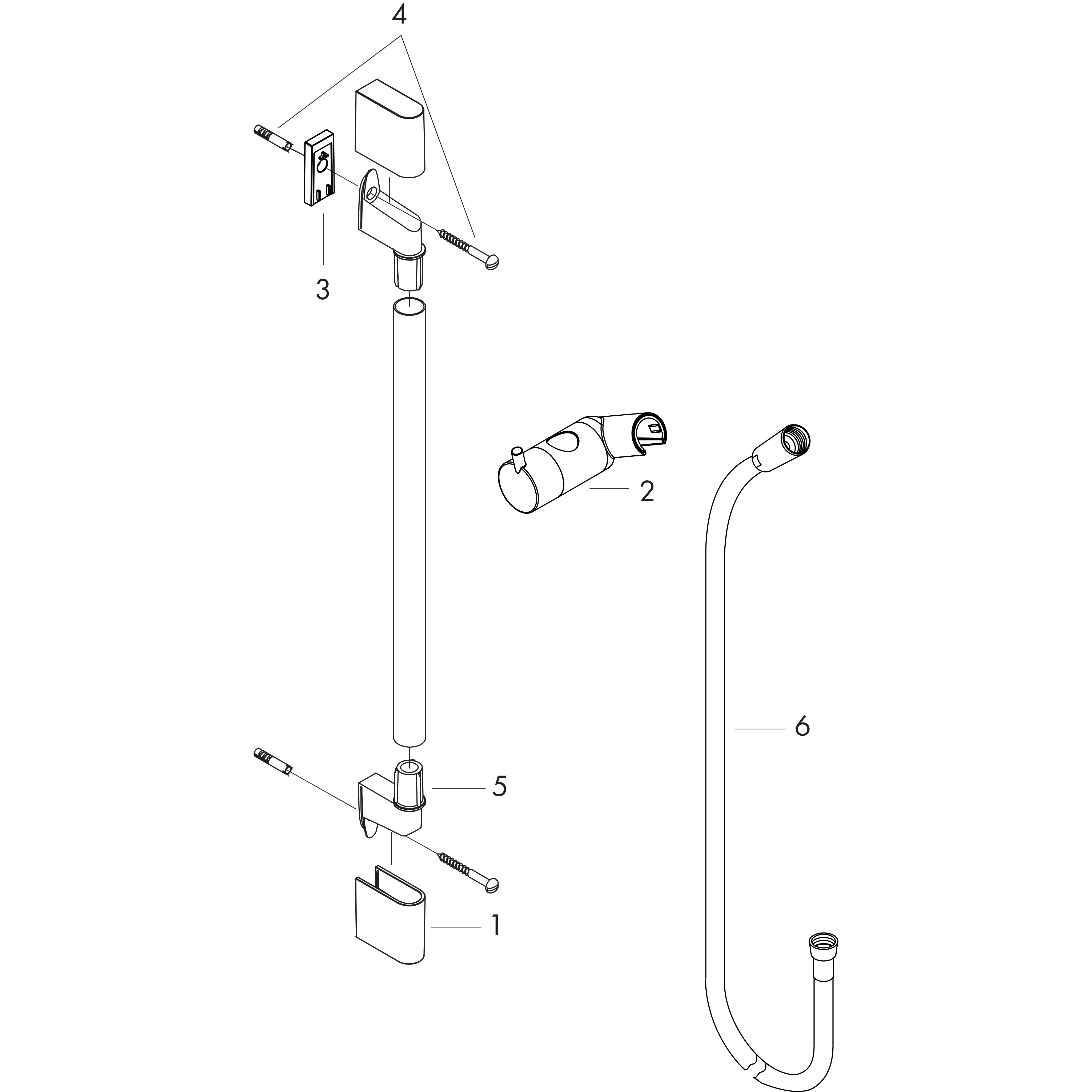 hansgrohe Suihkutanko hansgrohe 27611000 unica'c 65cm