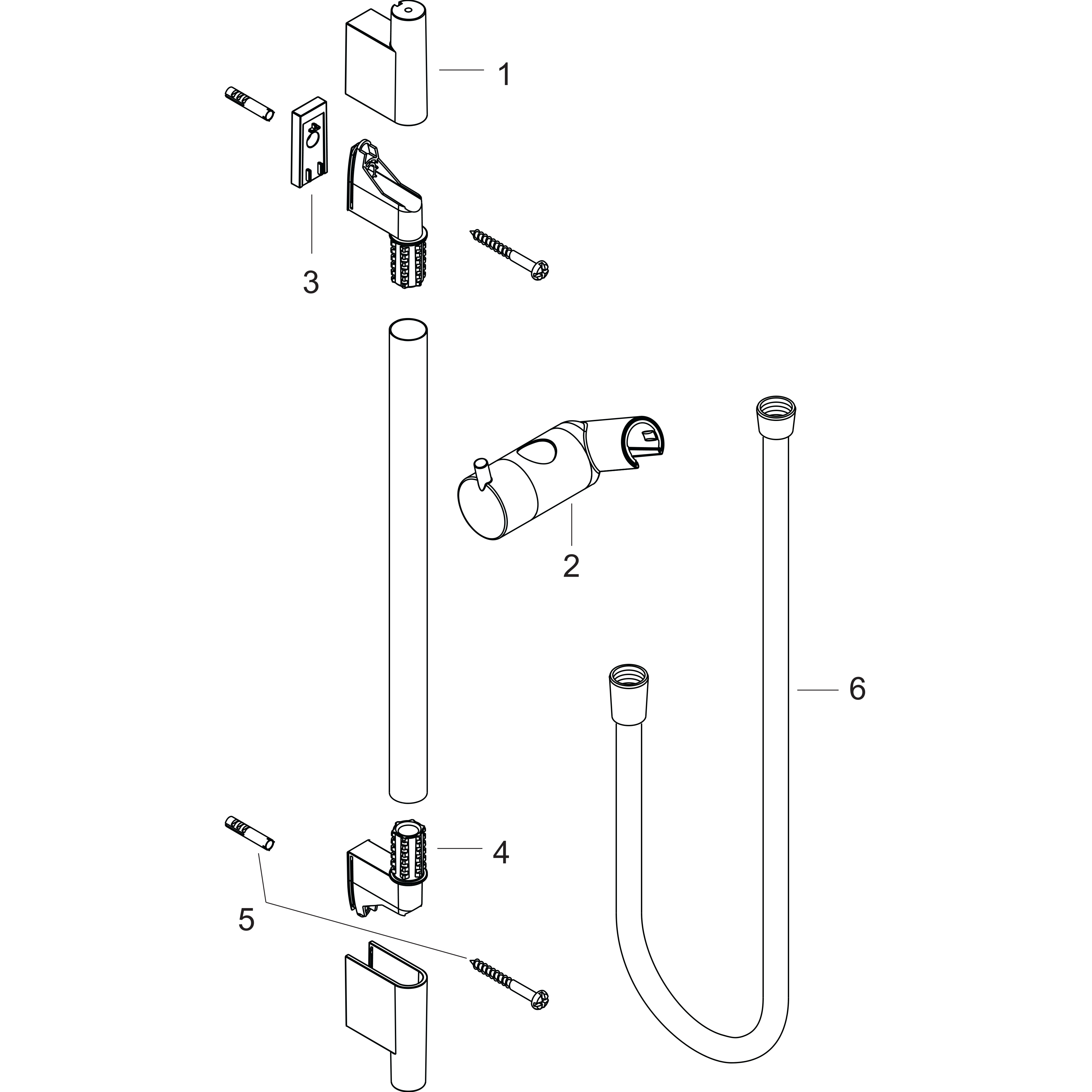hansgrohe Duschstång hansgrohe 28631 unica's puro 90
