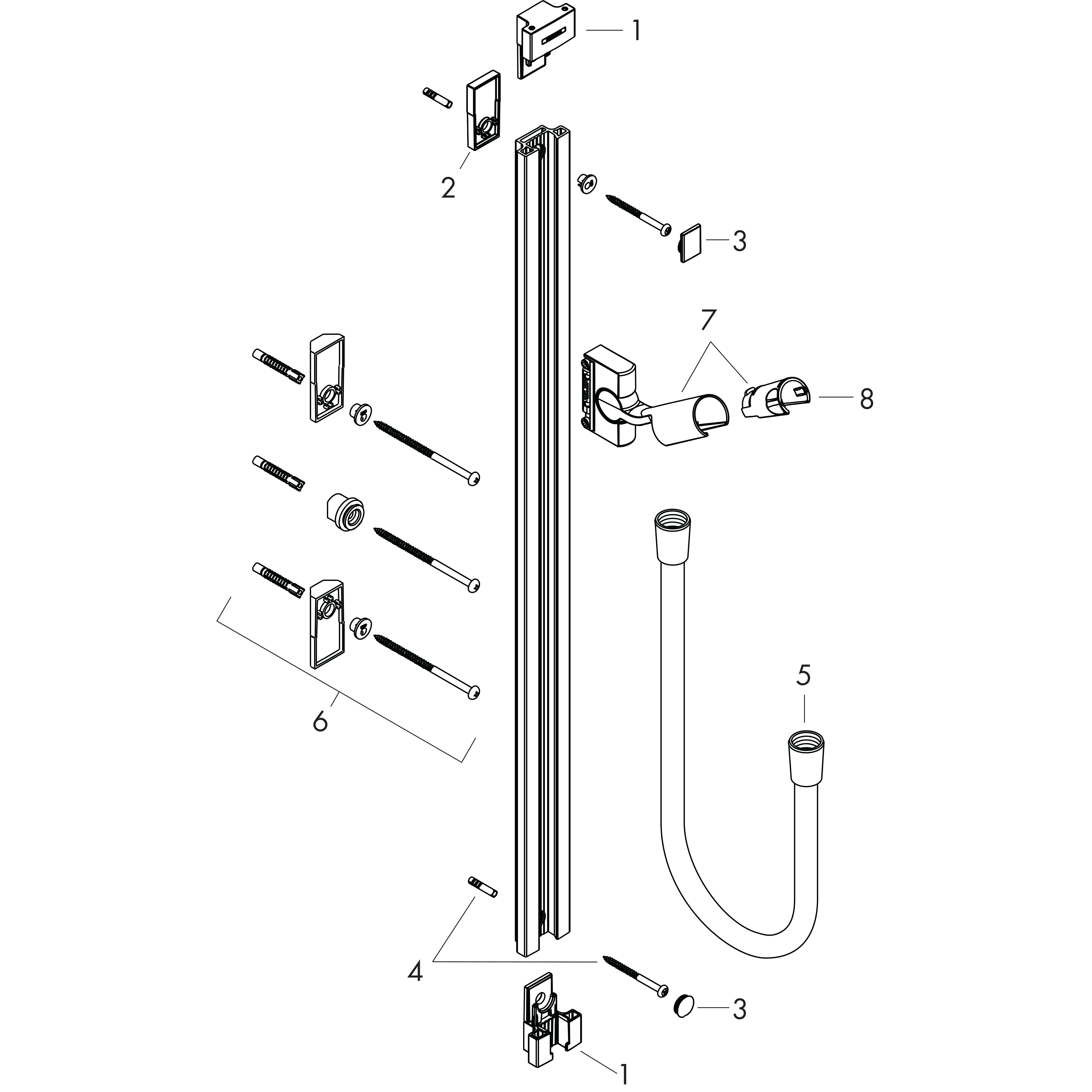 hansgrohe Duschstång hansgrohe seinätanko rd unica's 900