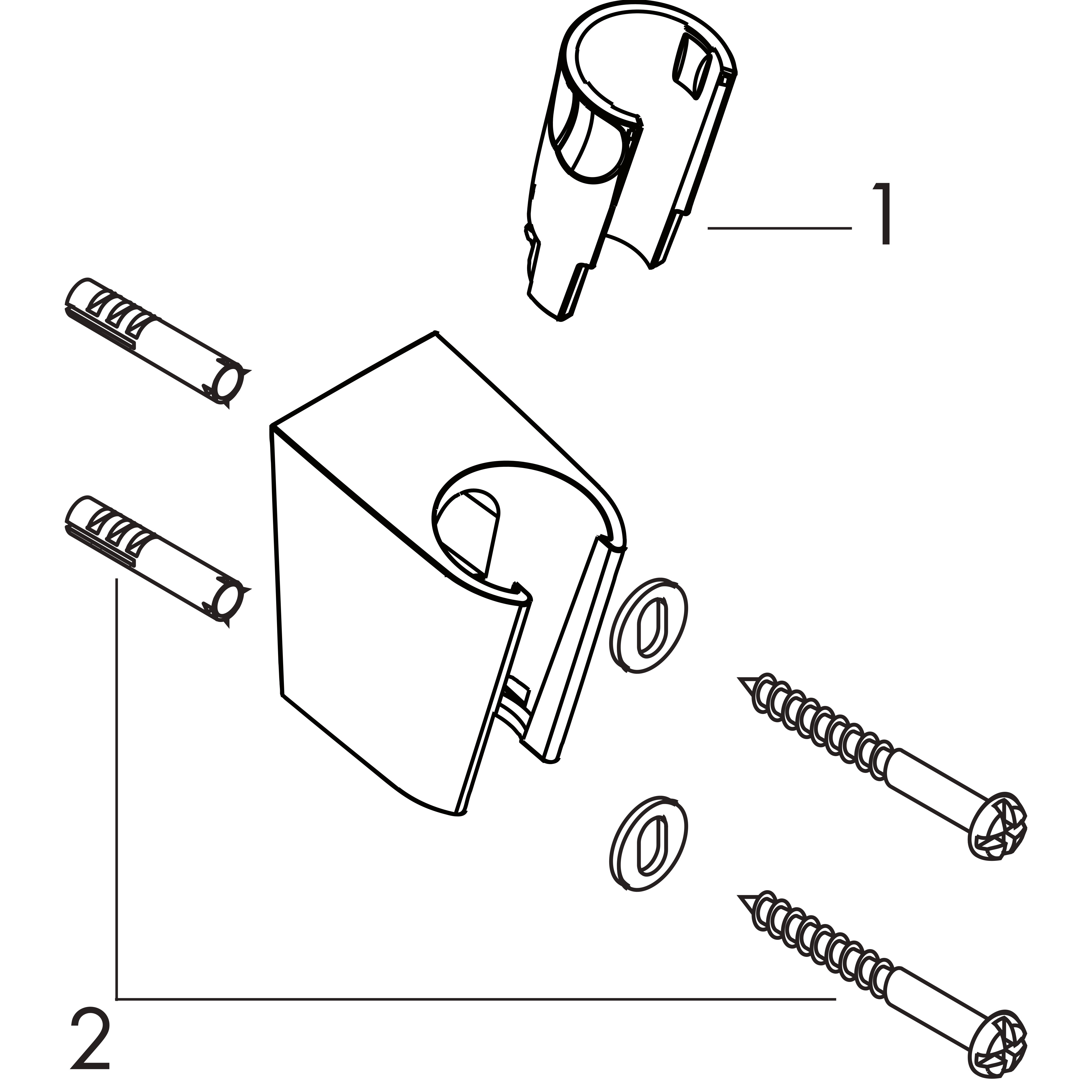 hansgrohe Käsisuihkun pidike hansgrohe 28331140 porters pron