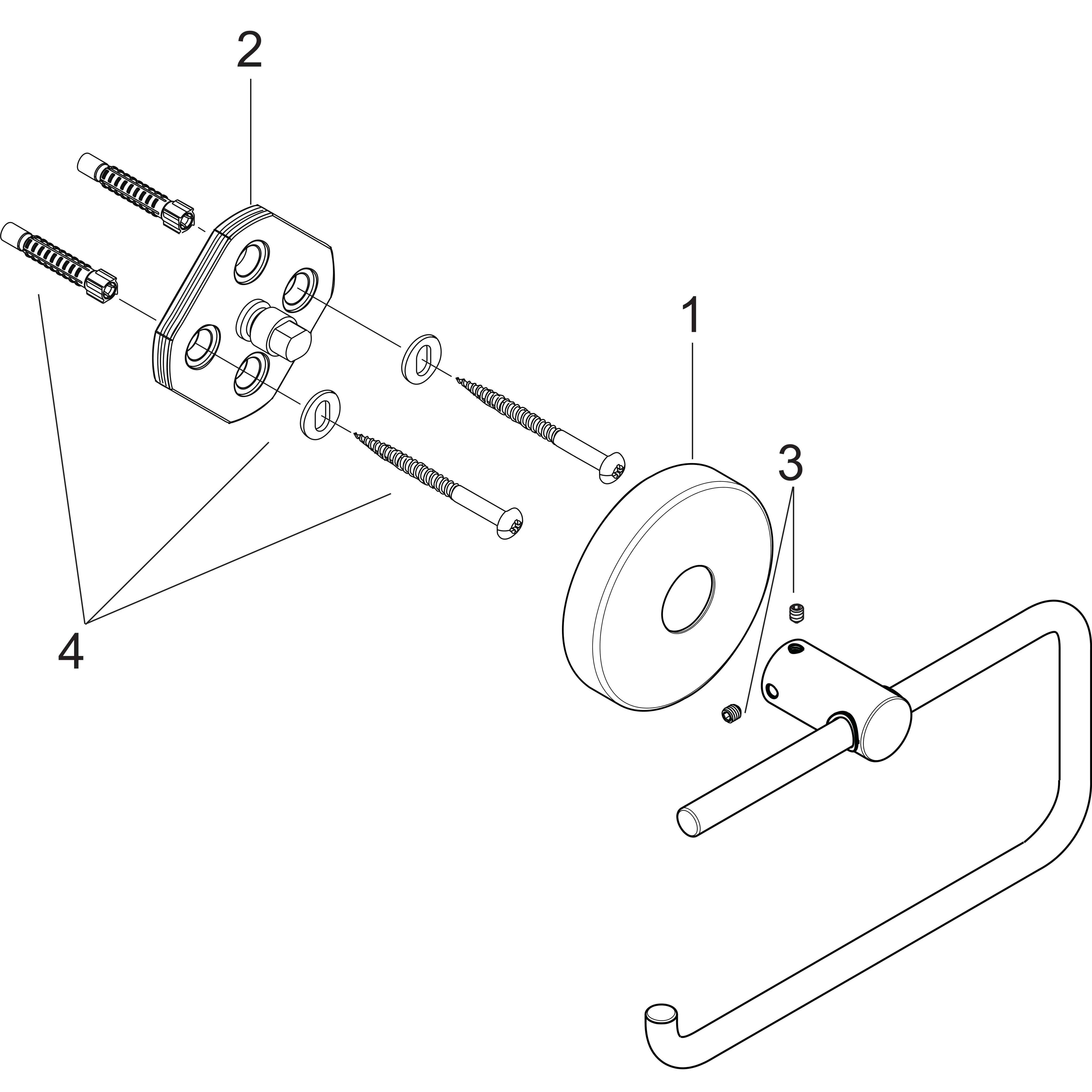 hansgrohe Wc-paperiteline hansgrohe 40526000 logis
