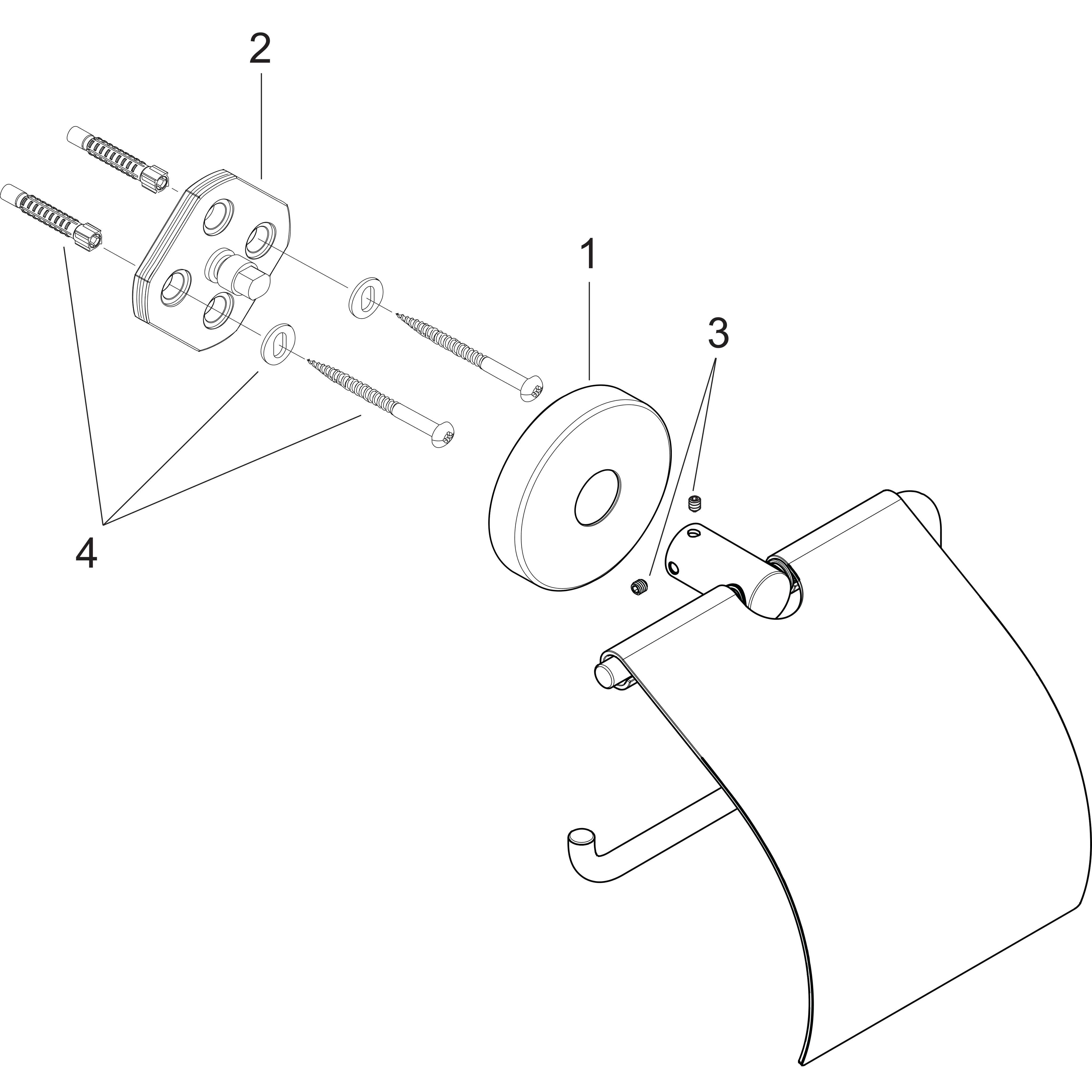 hansgrohe Wc-pappershållare hansgrohe 40523000 logis