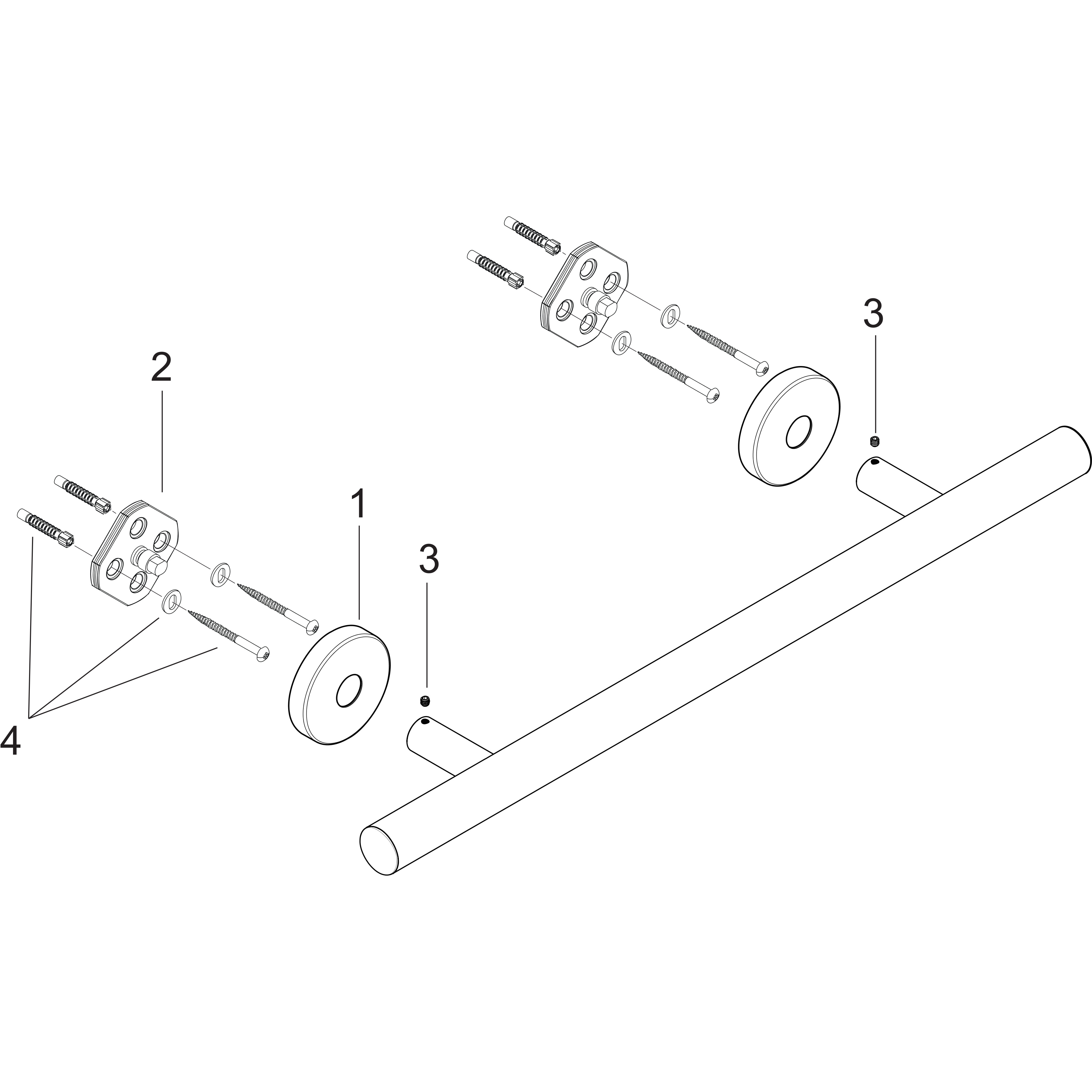 hansgrohe Pyyhetanko hansgrohe 40516000 logis 600mm