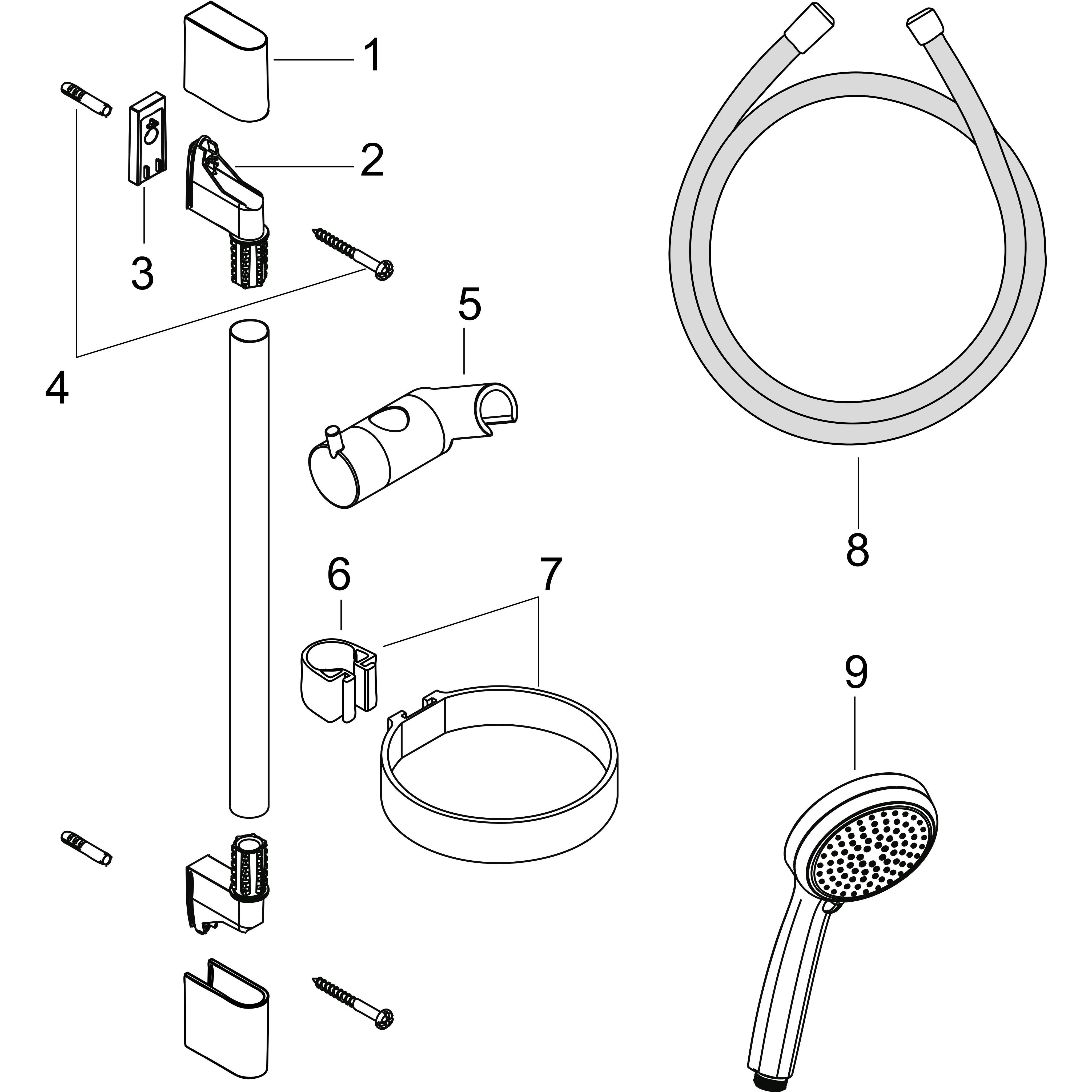 hansgrohe Duschset hansgrohe 27771000 croma100v/unica'c90