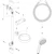 hansgrohe Duschset hansgrohe 27771000 croma100v/unica'c90