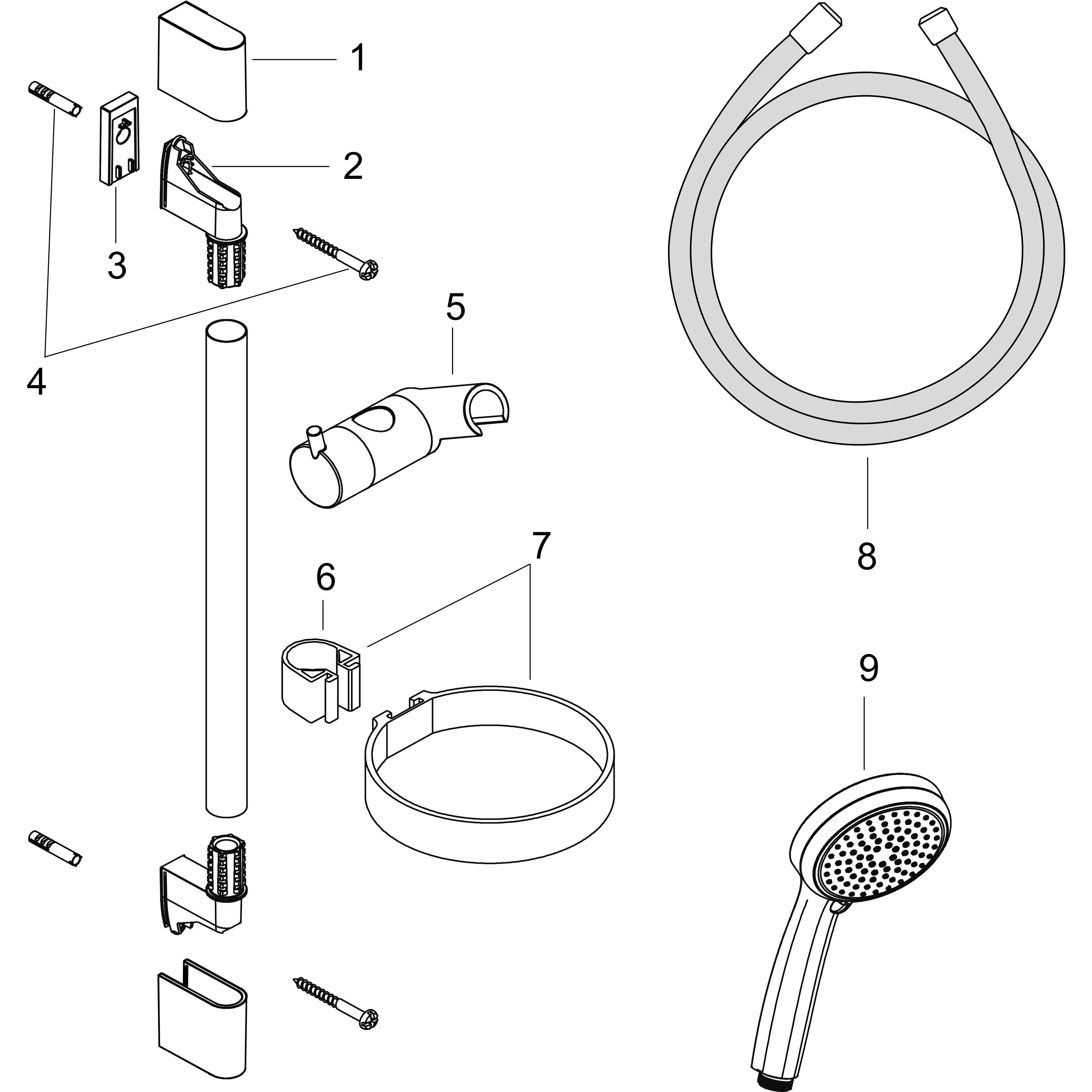 hansgrohe Duschset hansgrohe 27653000 croma 100/unica'c