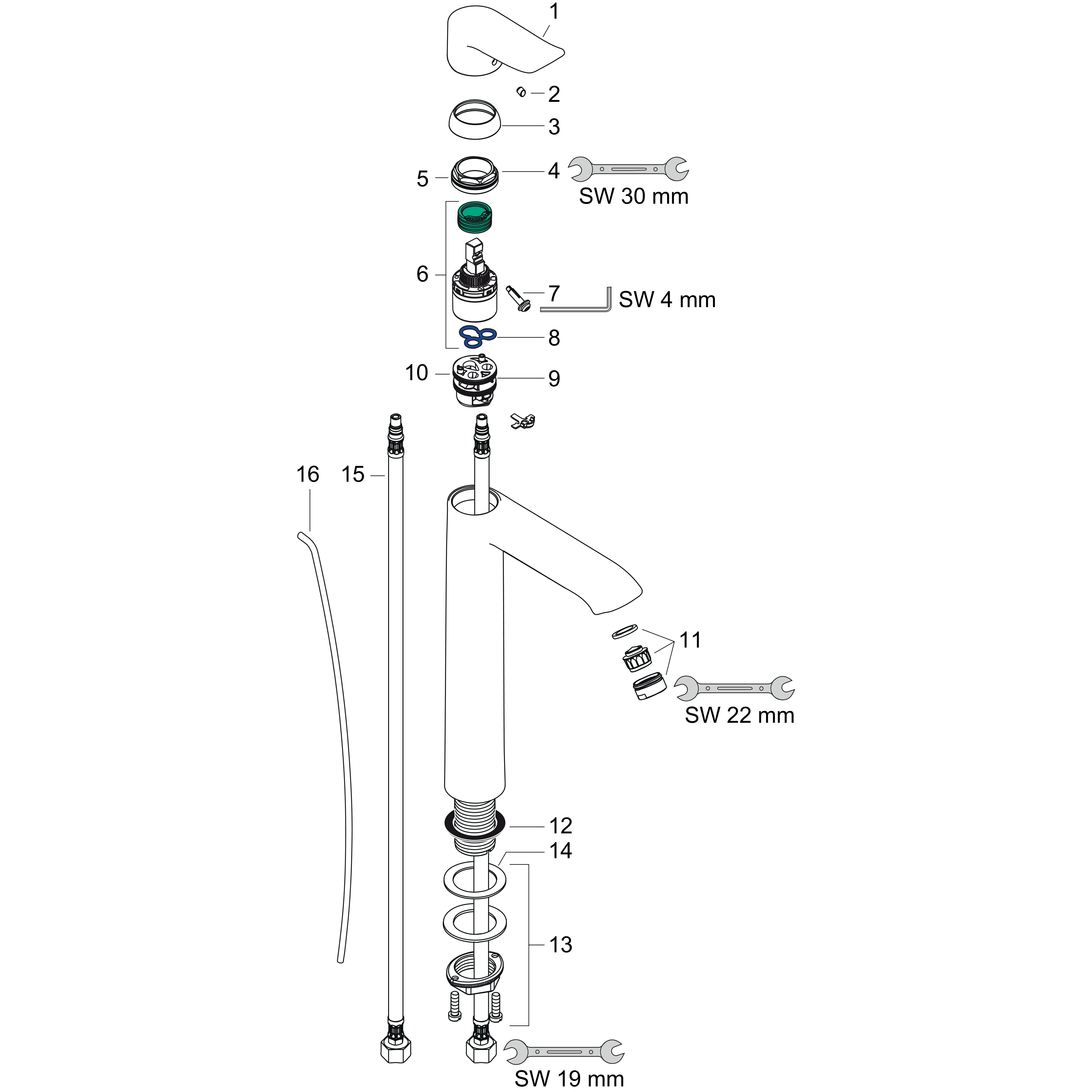 hansgrohe Pesuallashana hansgrohe 31082000 metris 260