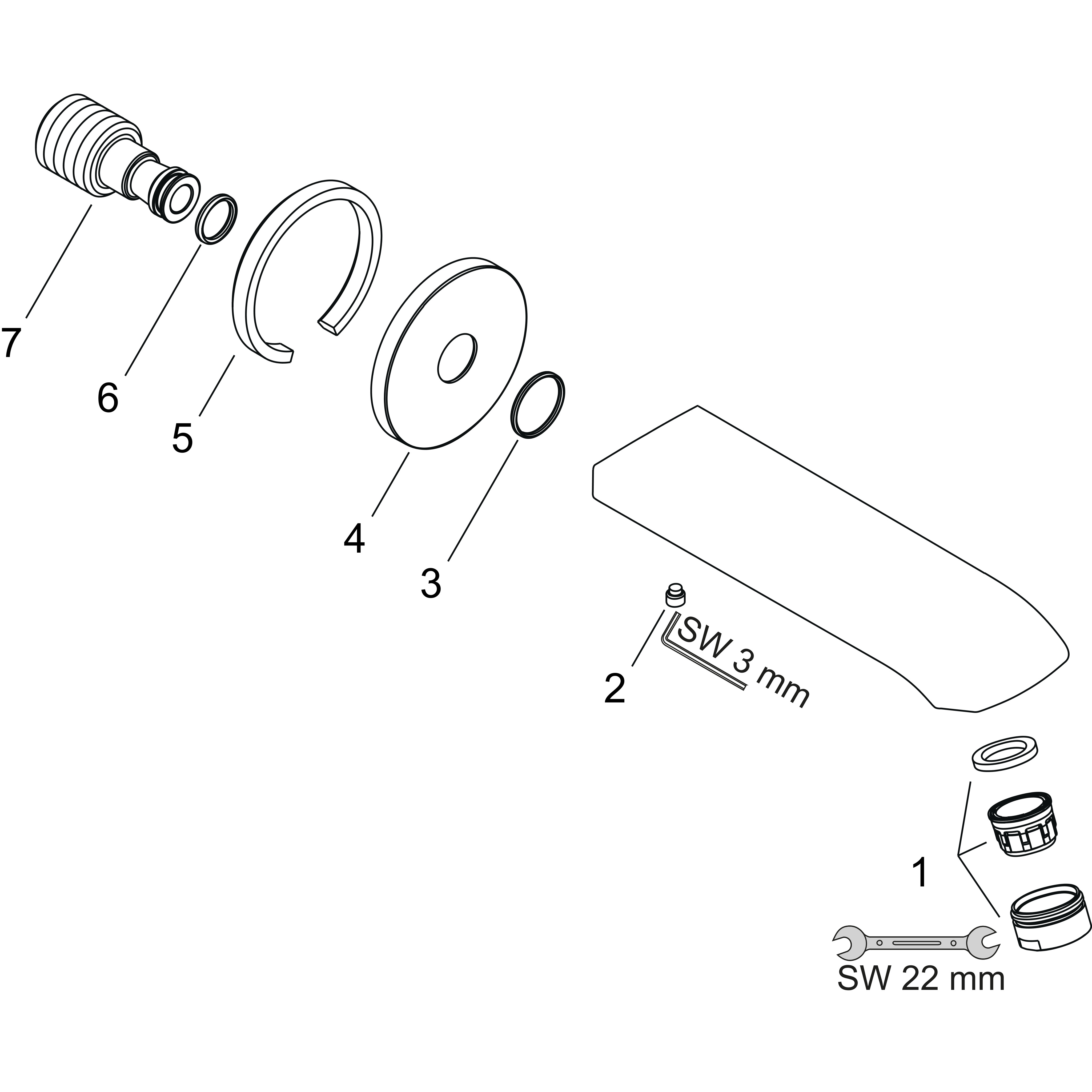 hansgrohe Juoksuputki hansgrohe 31494000 metris