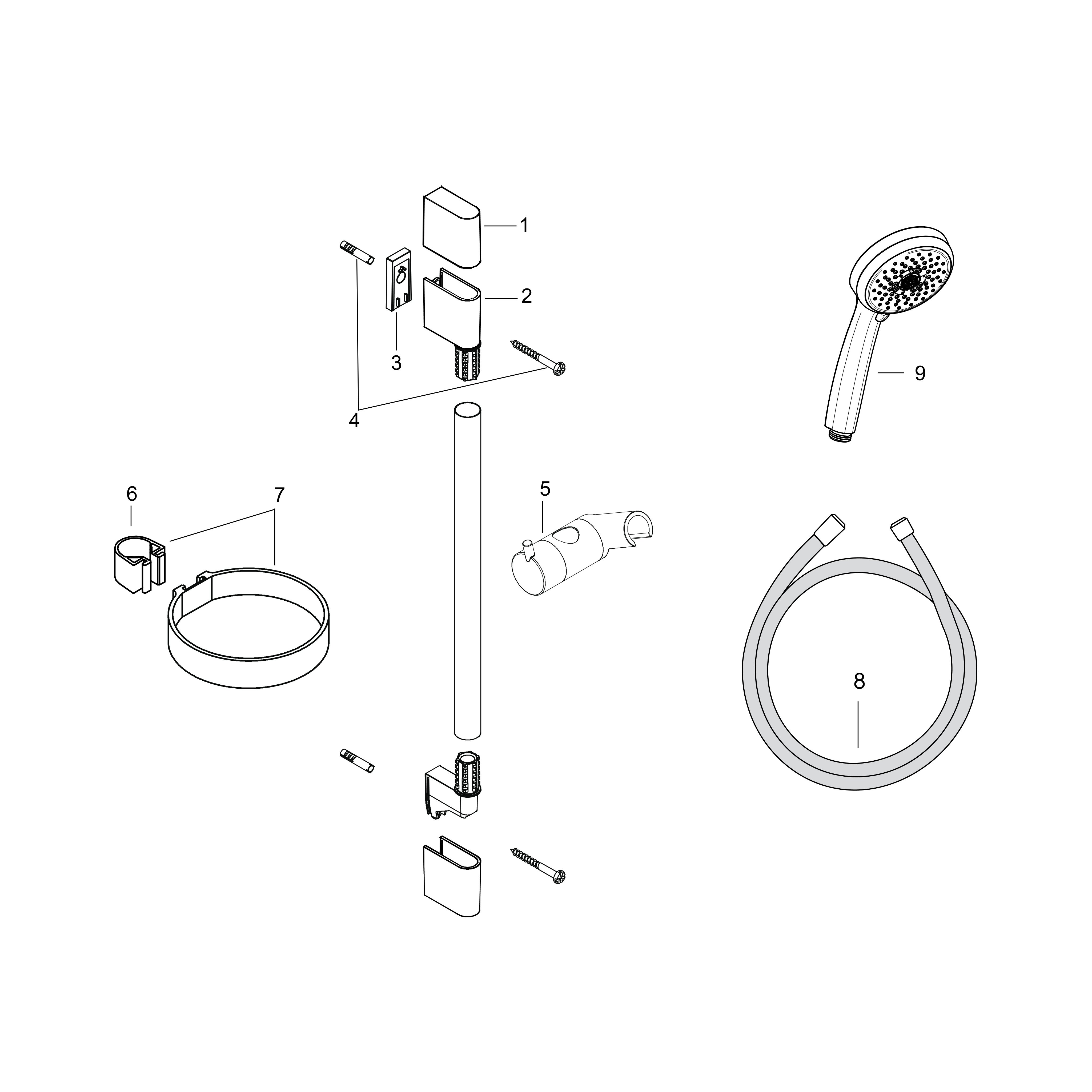 hansgrohe Suihkusetti hansgrohe 27774000 croma 100 multi 90cm
