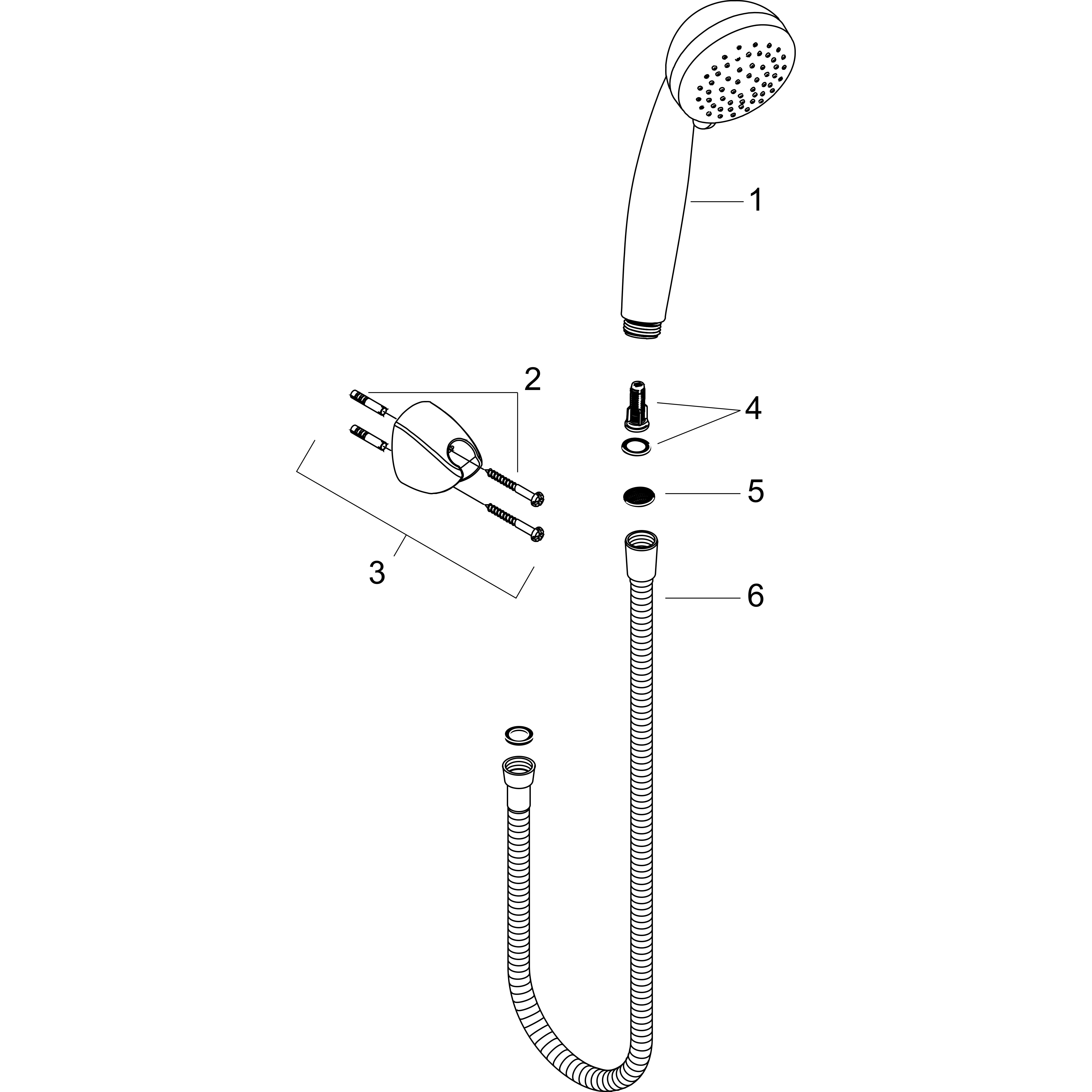 hansgrohe Handduschset hansgrohe 27558000 crometta 85/porter'c