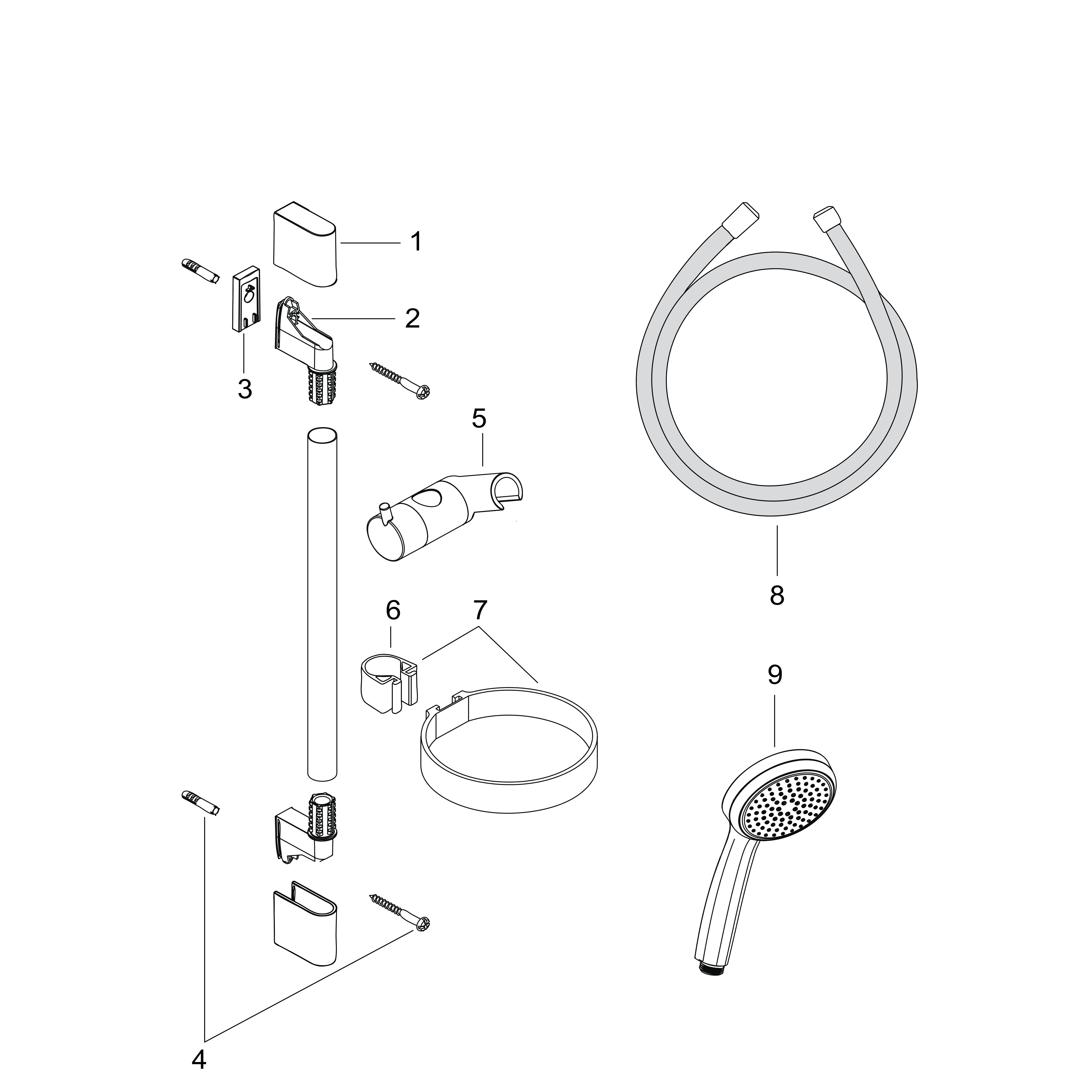 hansgrohe Shower set hansgrohe 27717000 croma 100