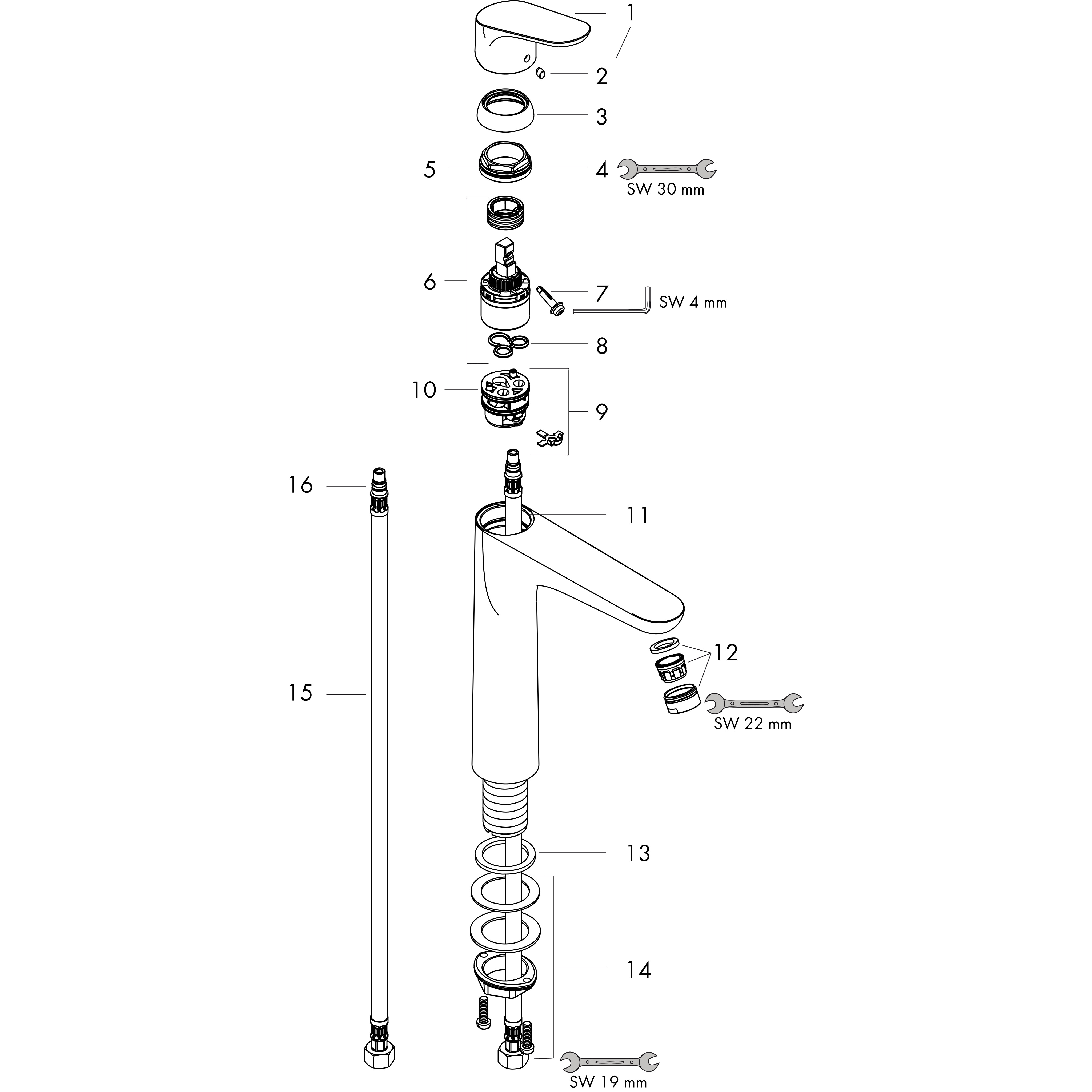 hansgrohe Pesuallashana hansgrohe 31518000 focus 190