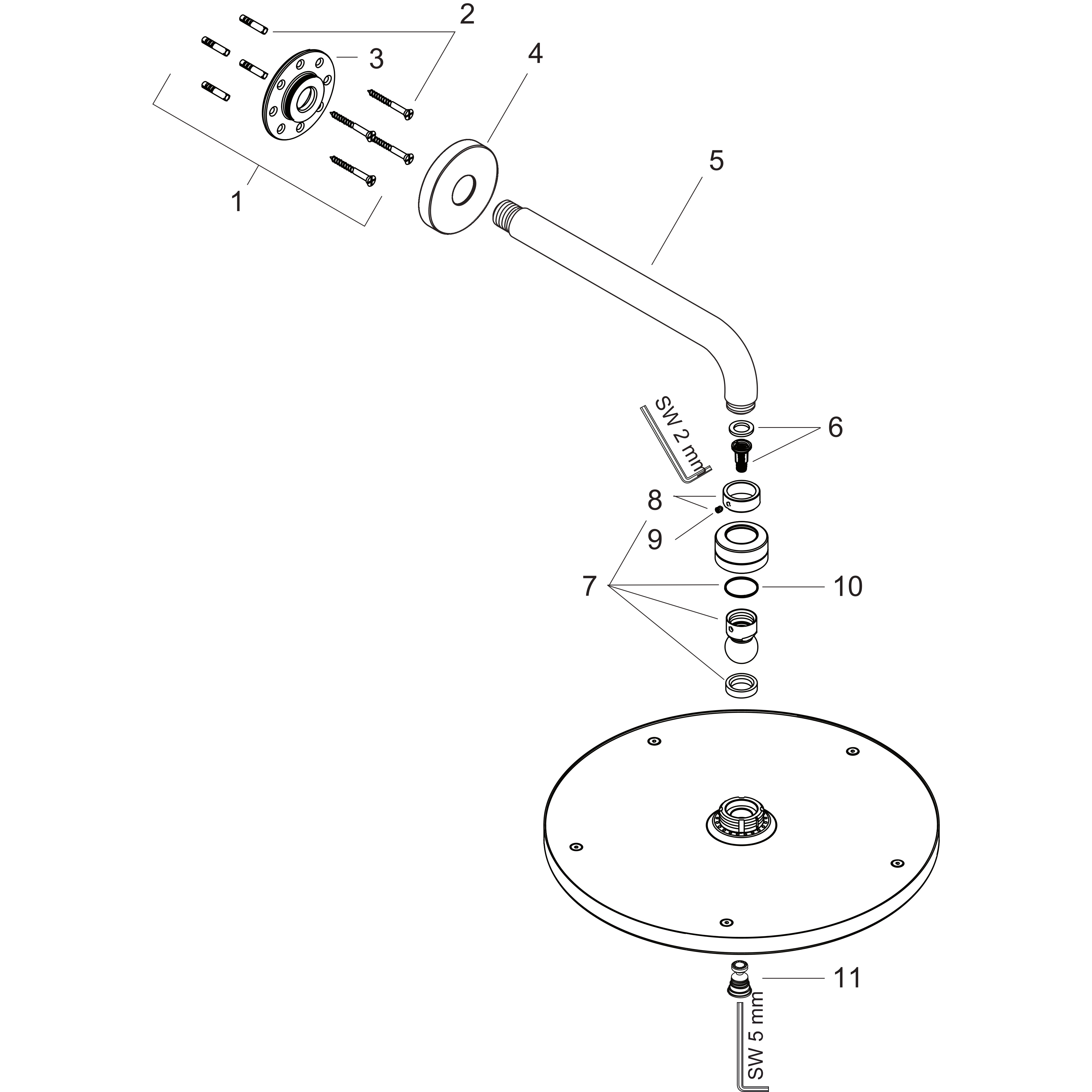 hansgrohe Takdusch hansgrohe 27493000 raindance air wall300