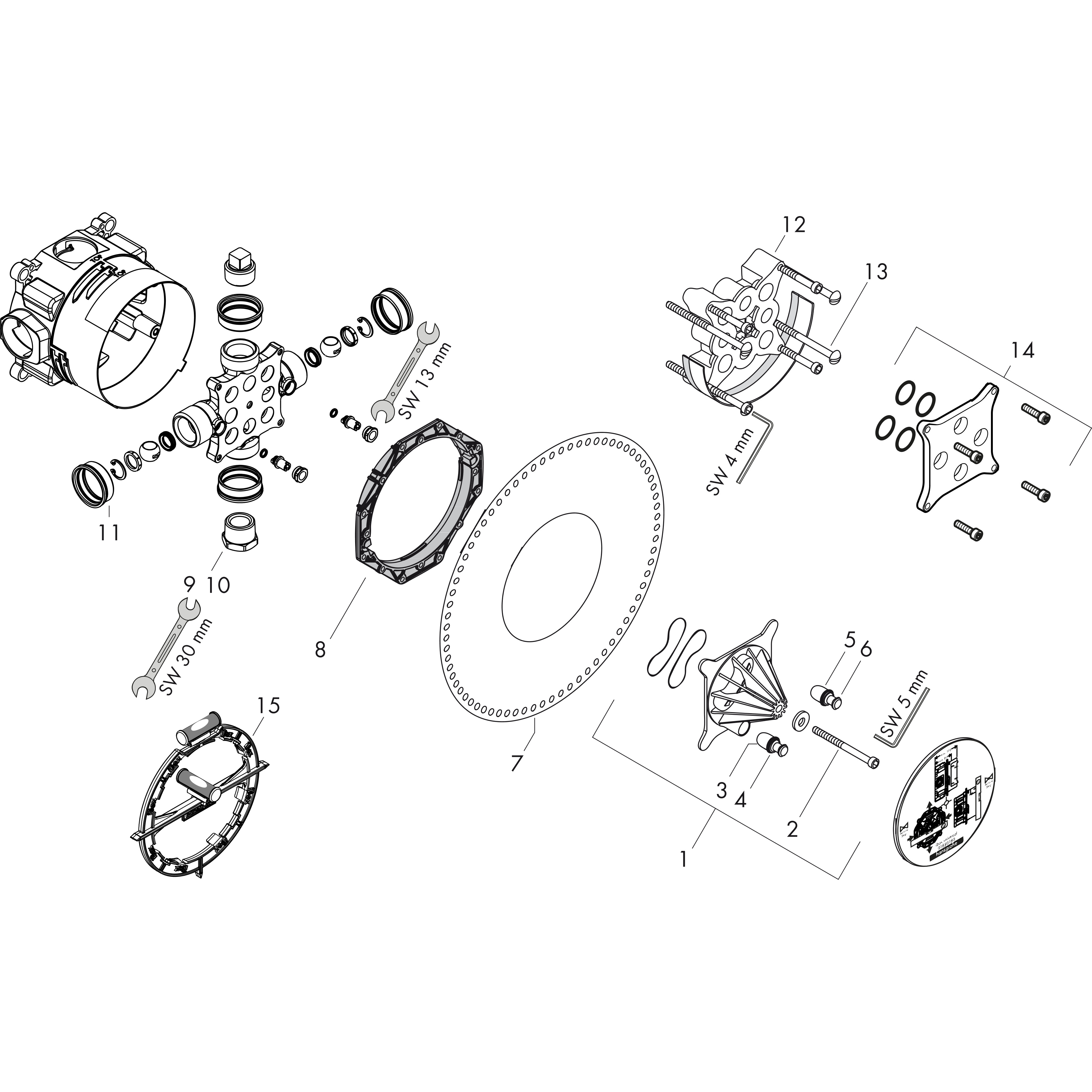 hansgrohe Piiloasennushana hansgrohe 01850180 ibox universal runko