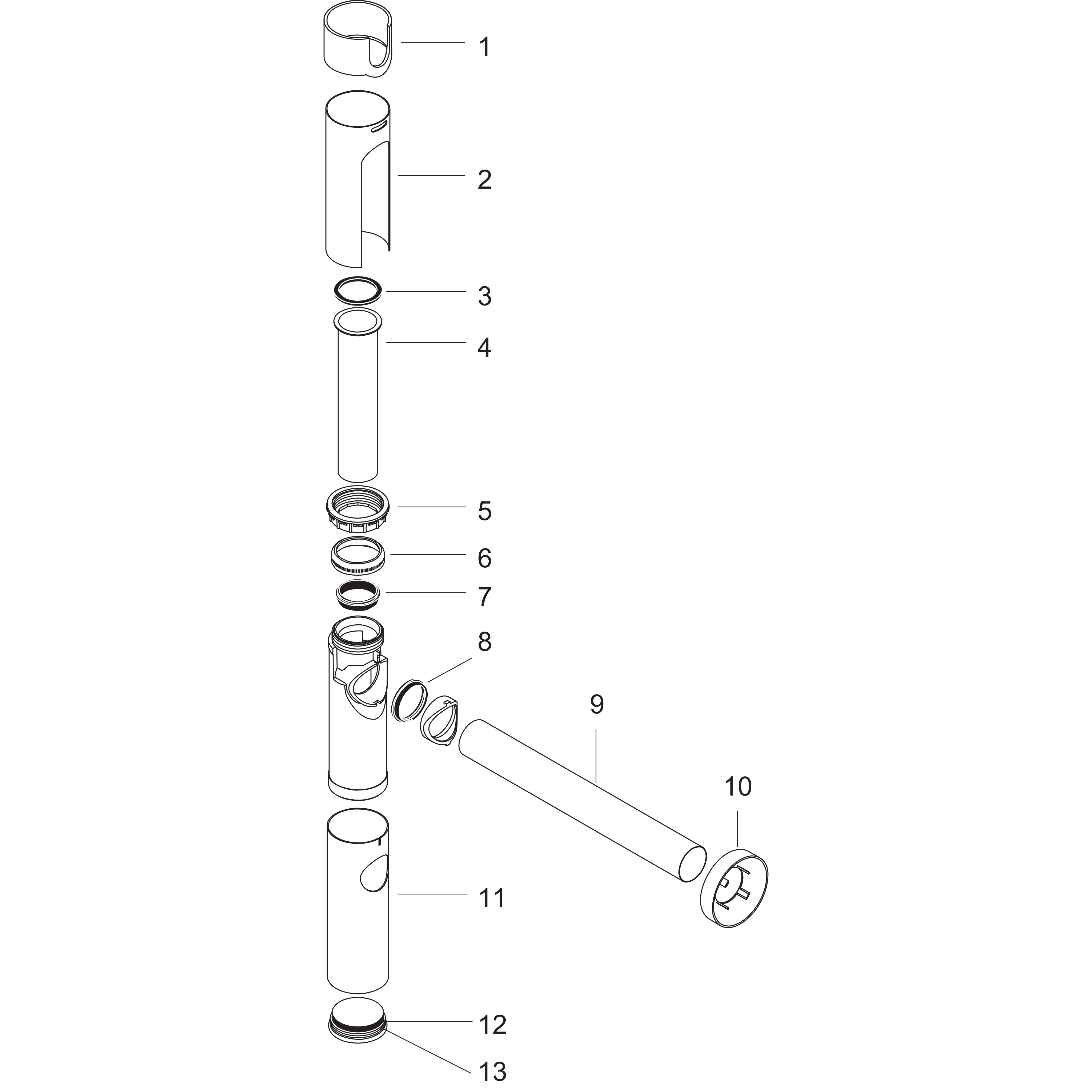 hansgrohe Bottle trap hansgrohe 52100000 flowstar 1 1/4 wall