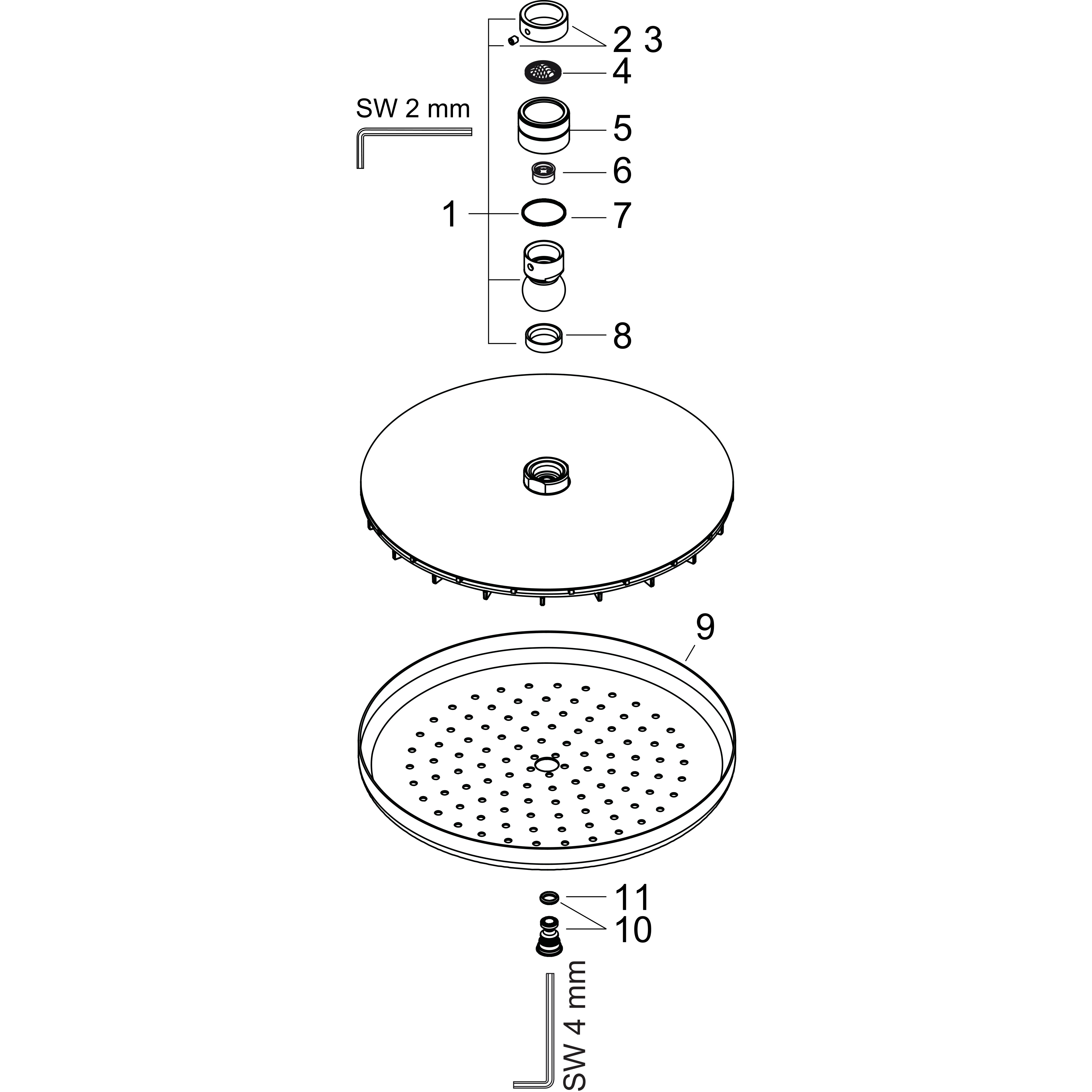 hansgrohe Yläsuihku hansgrohe 26465000 croma 220