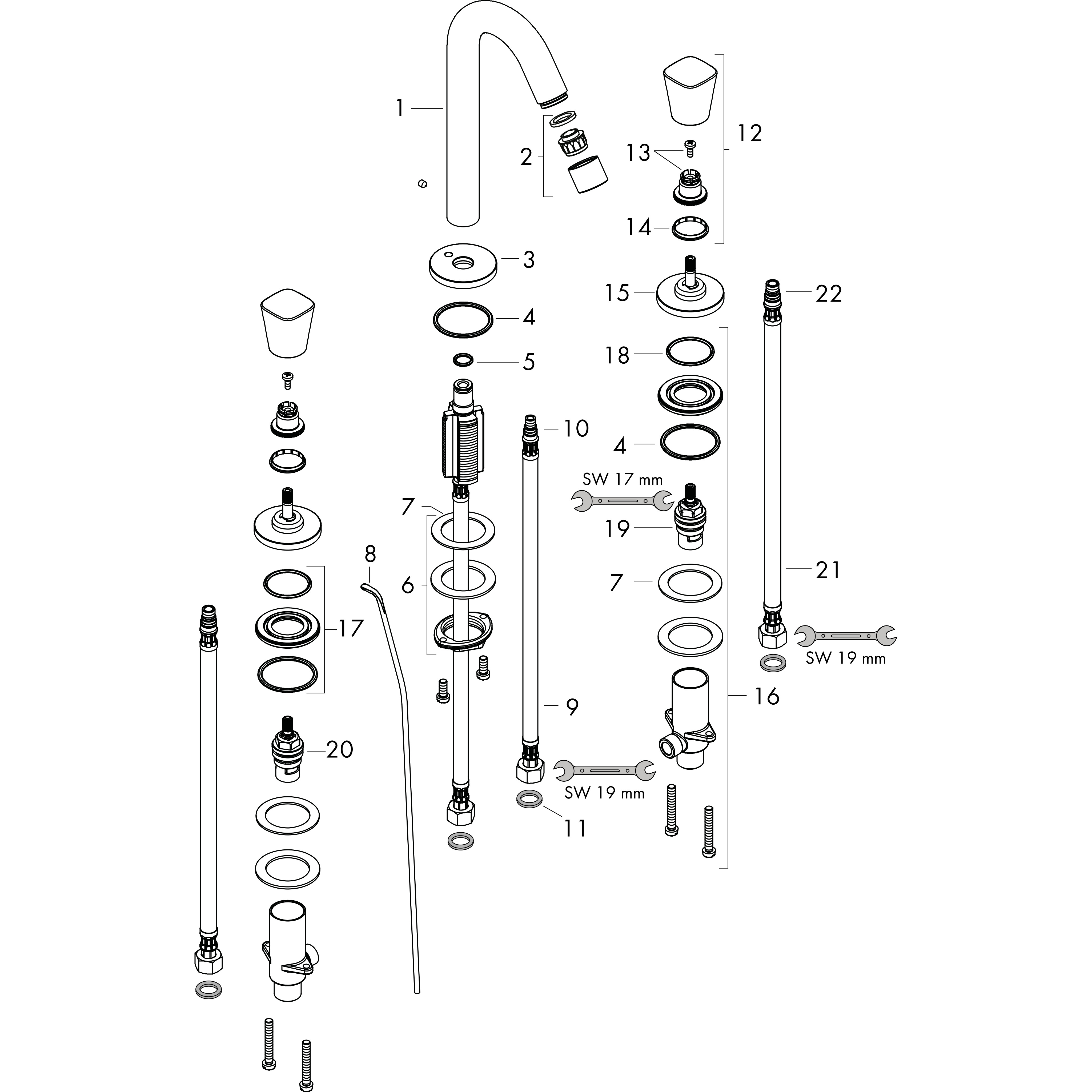 hansgrohe Pesuallashana hansgrohe 71133000 logis 2-ote