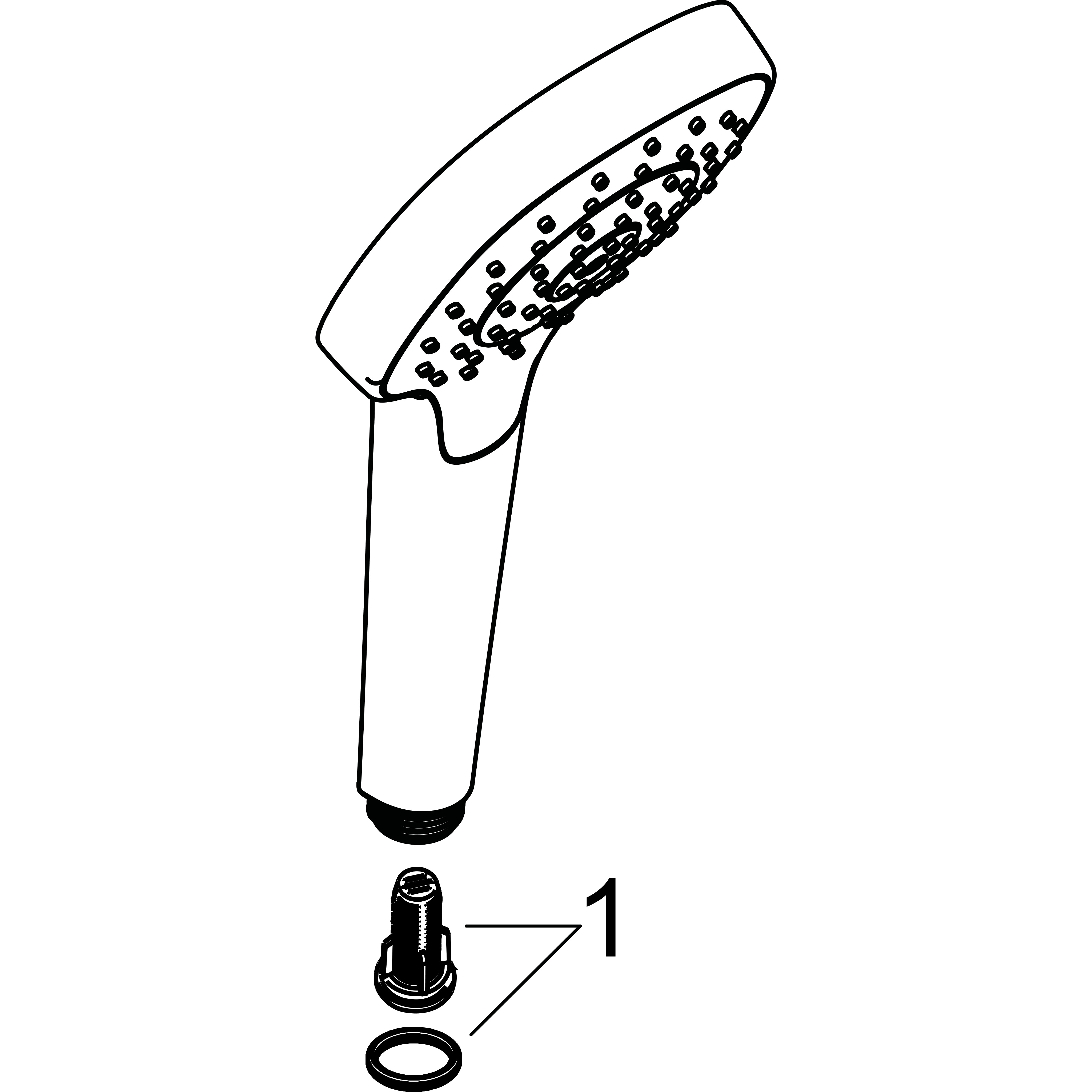 hansgrohe Käsisuihku hansgrohe 26814340 croma e 1jet mkromi