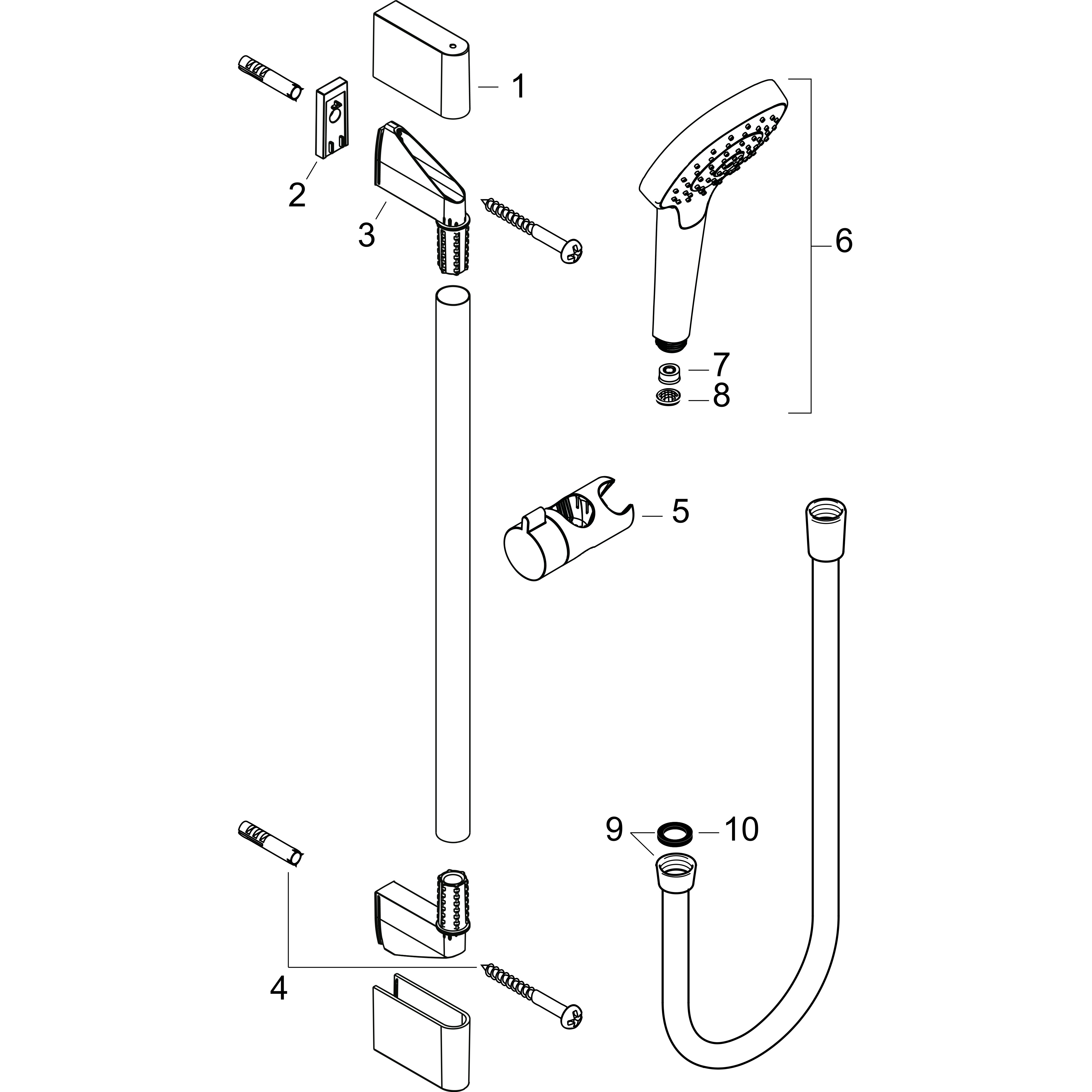 hansgrohe Duschset hansgrohe 26571400 croma select s eco 9l