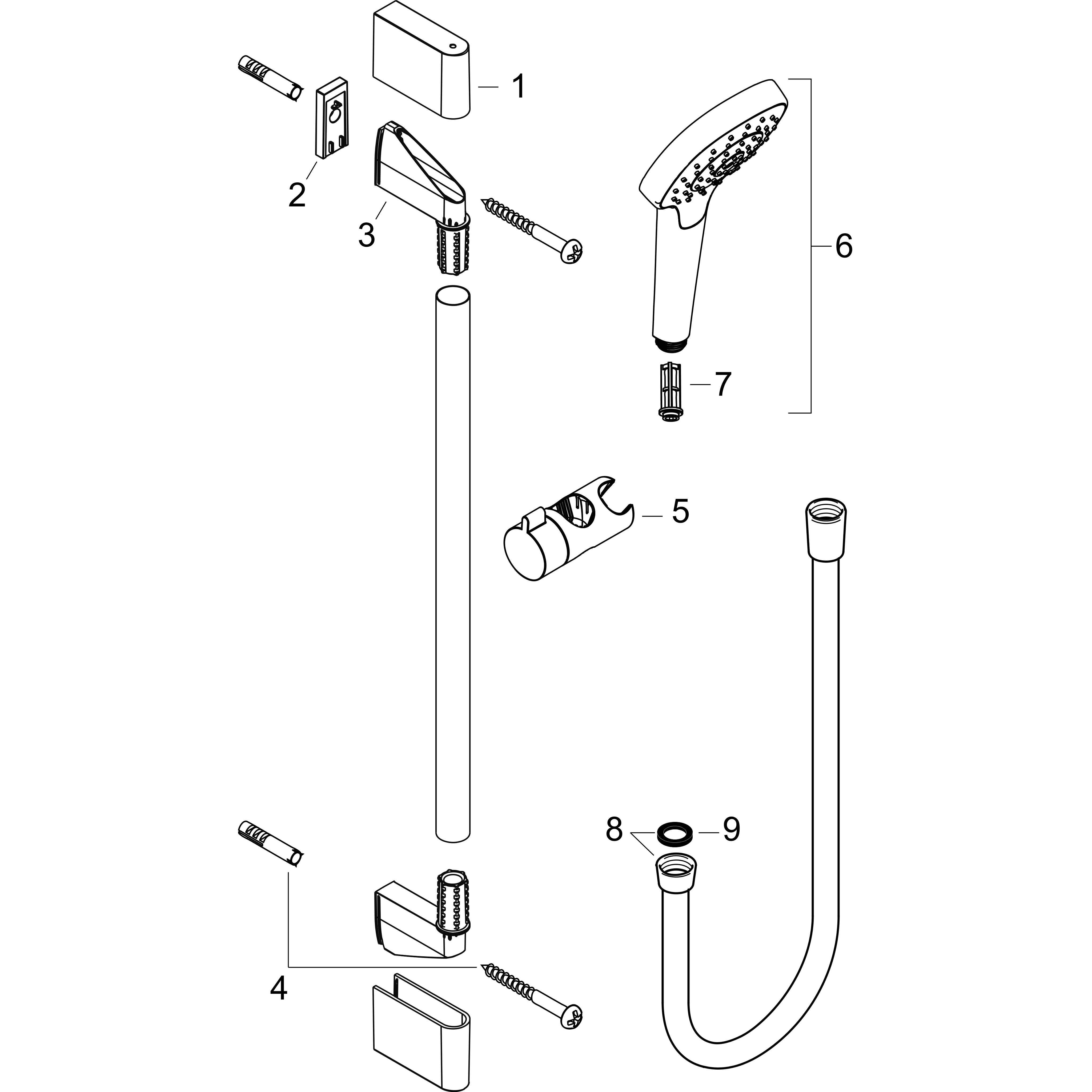 hansgrohe Duschset hansgrohe 26582400 croma select e vario