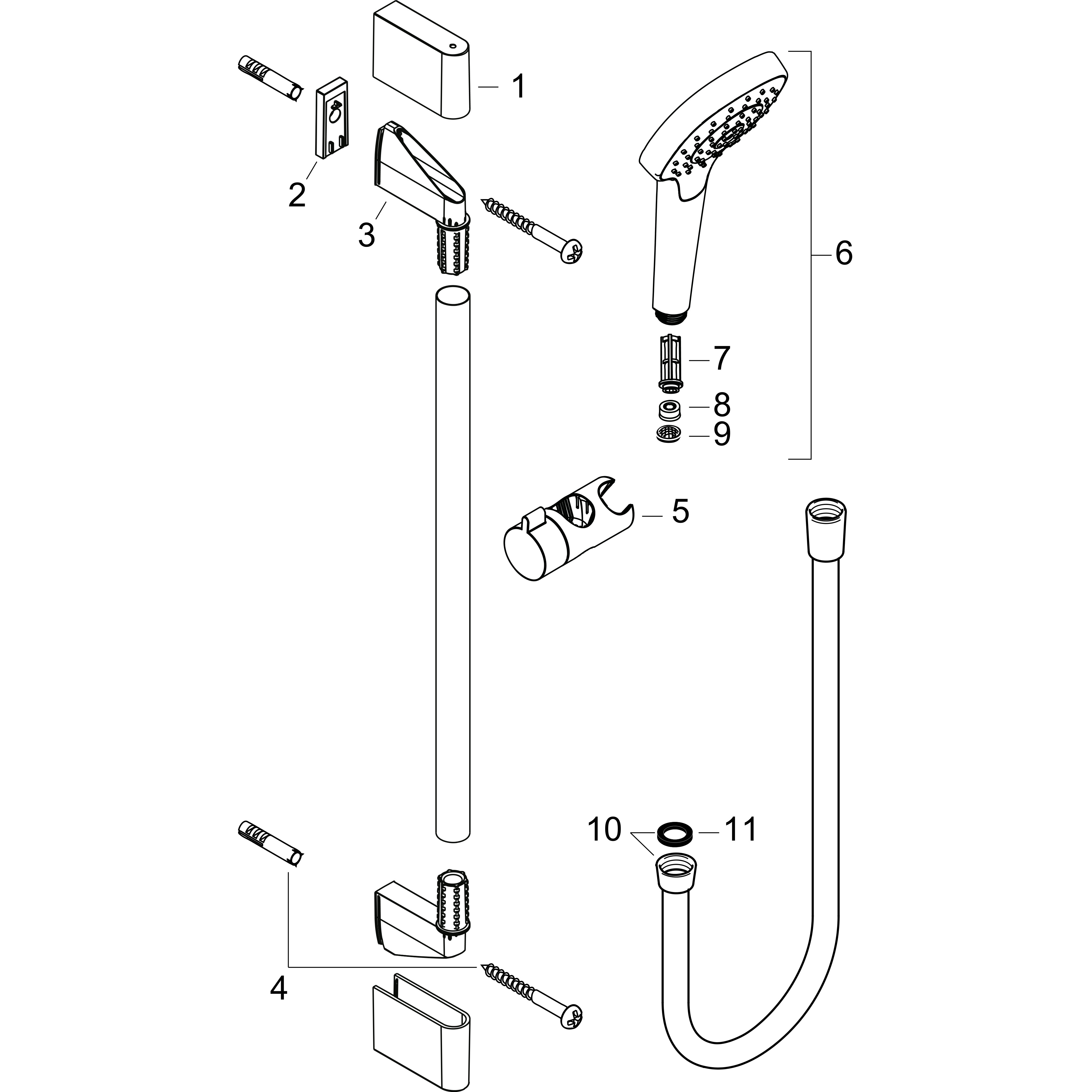 hansgrohe Shower set hansgrohe 26593400 croma select e eco 9l