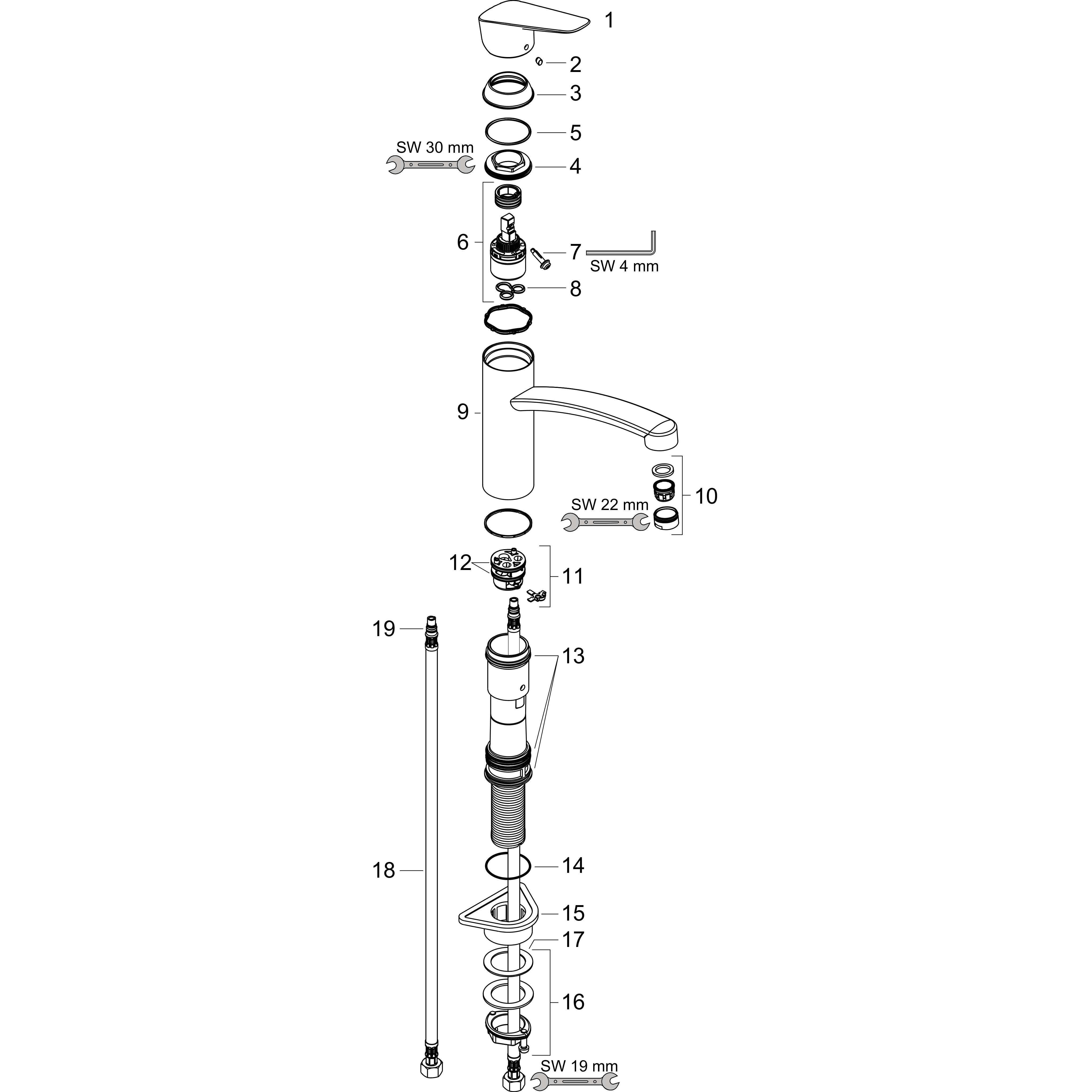 hansgrohe Köksblandare hansgrohe 71832000 logis 220