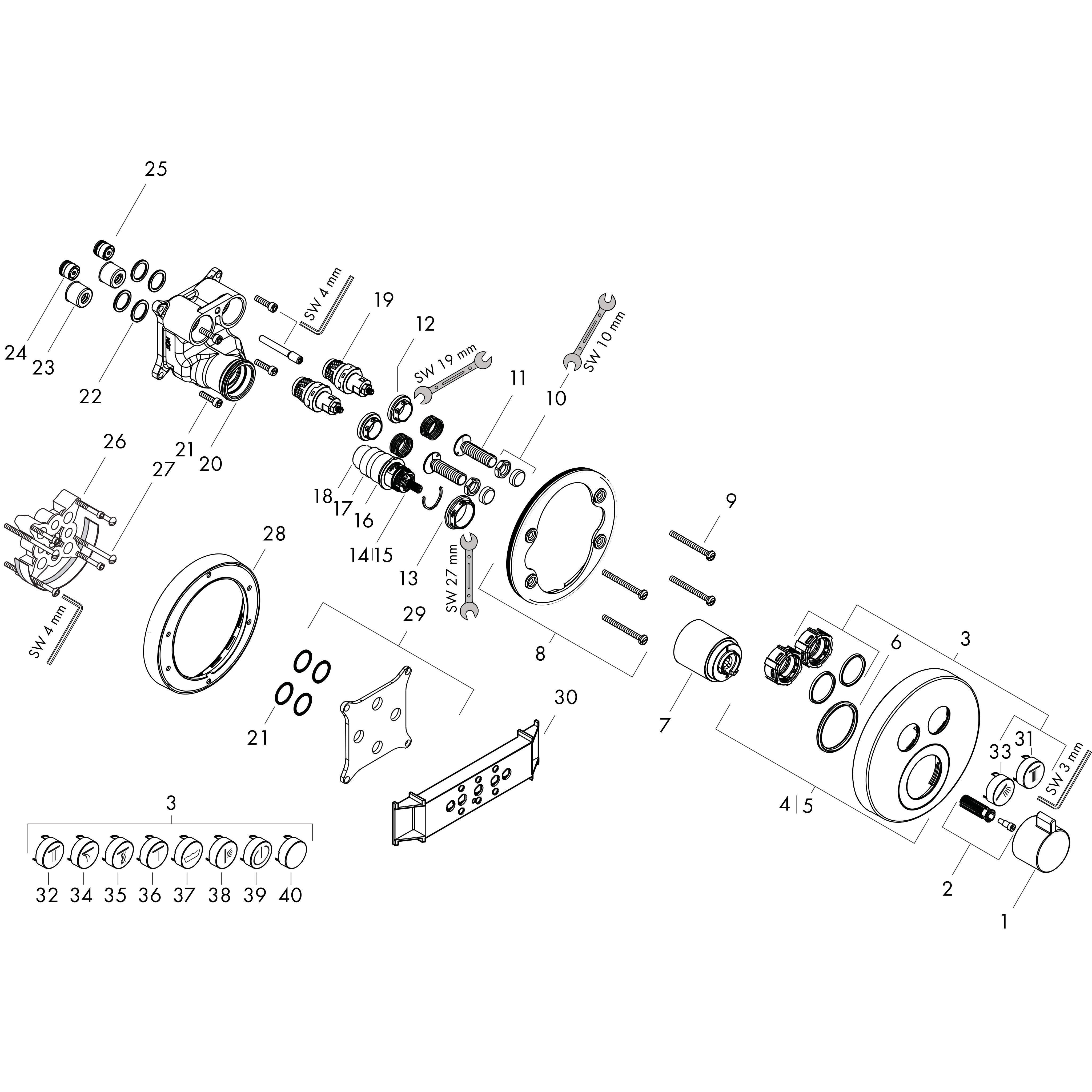 hansgrohe Piiloasennushana hansgrohe 15743003 select s 2-toim dzr
