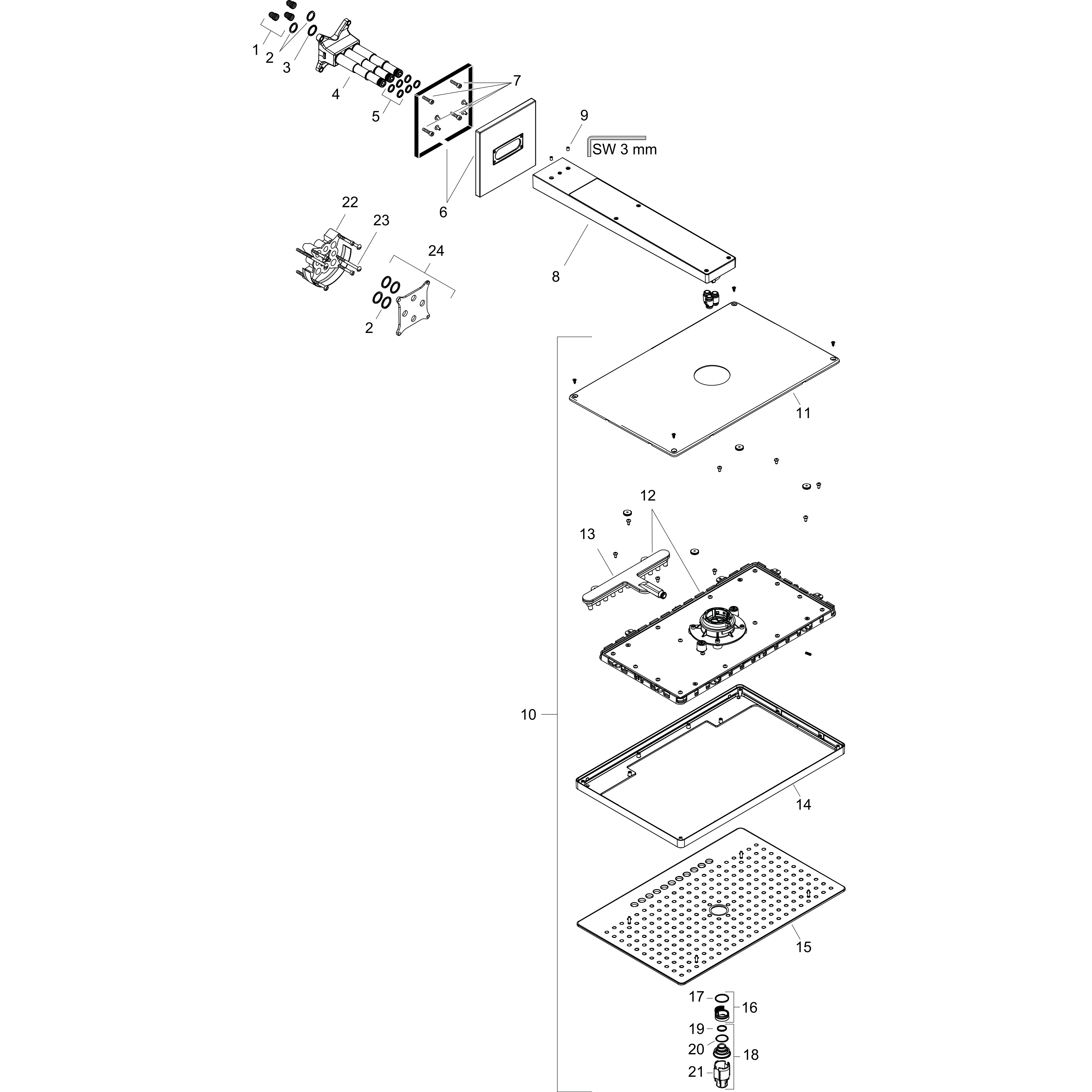 hansgrohe Concealed tap hansgrohe 24007400 rainmaker shower
