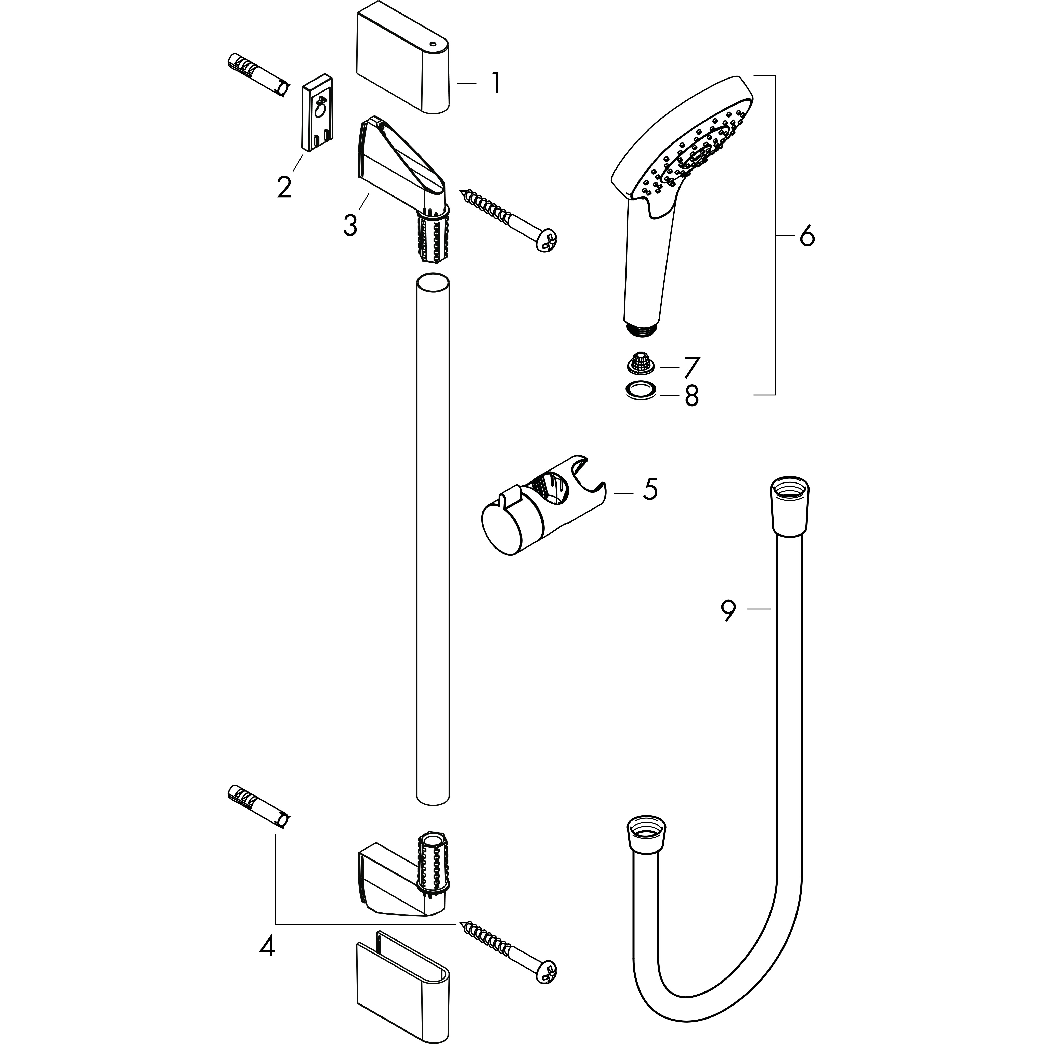 hansgrohe Duschset hansgrohe 26572400 croma select s vario