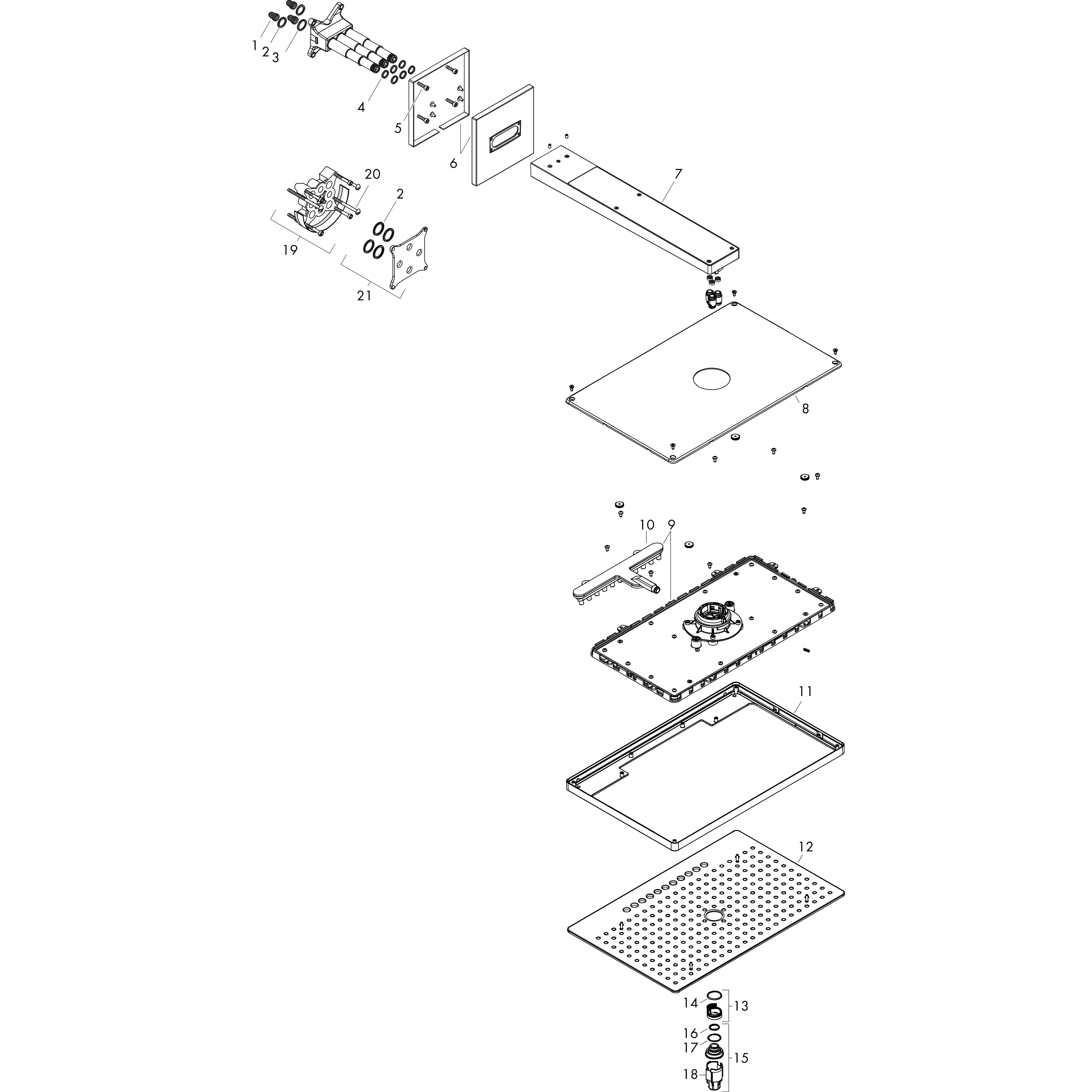 hansgrohe Piiloasennushana hansgrohe 24015400 rainmaker yläsuihku