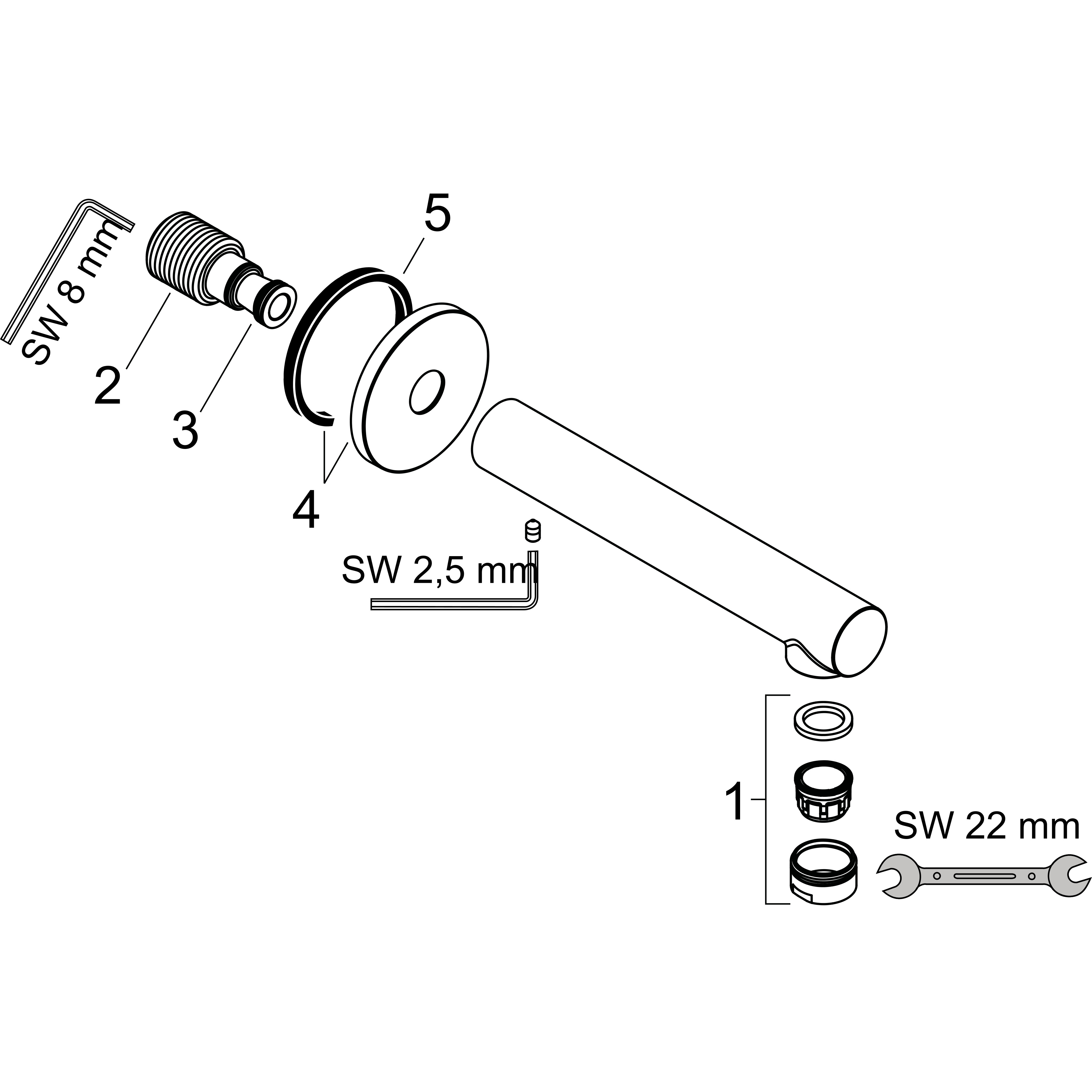 hansgrohe Utloppspip hansgrohe 72410000 talis s badkar
