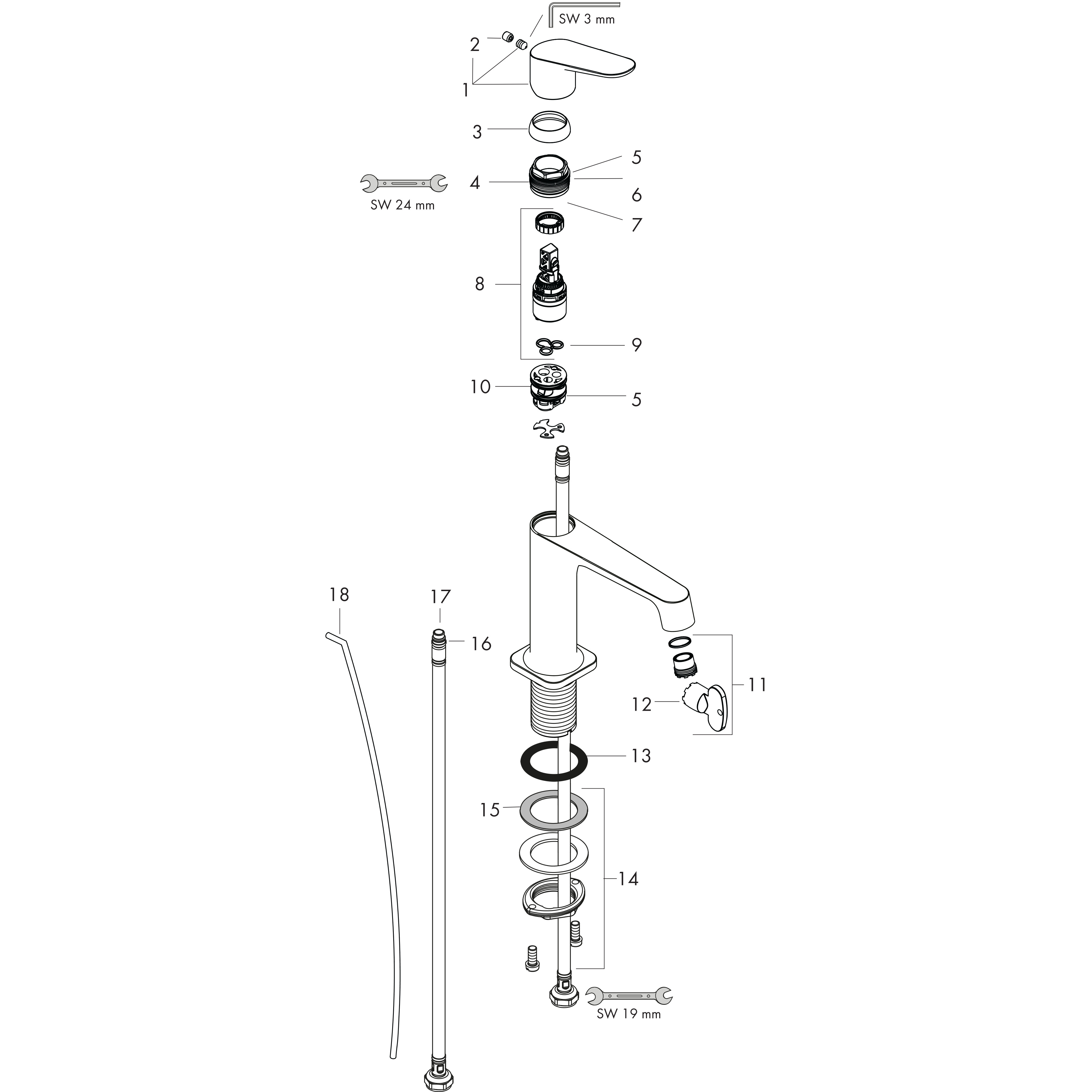 hansgrohe Pesuallashana hansgrohe 34013000 axor citterio m 100
