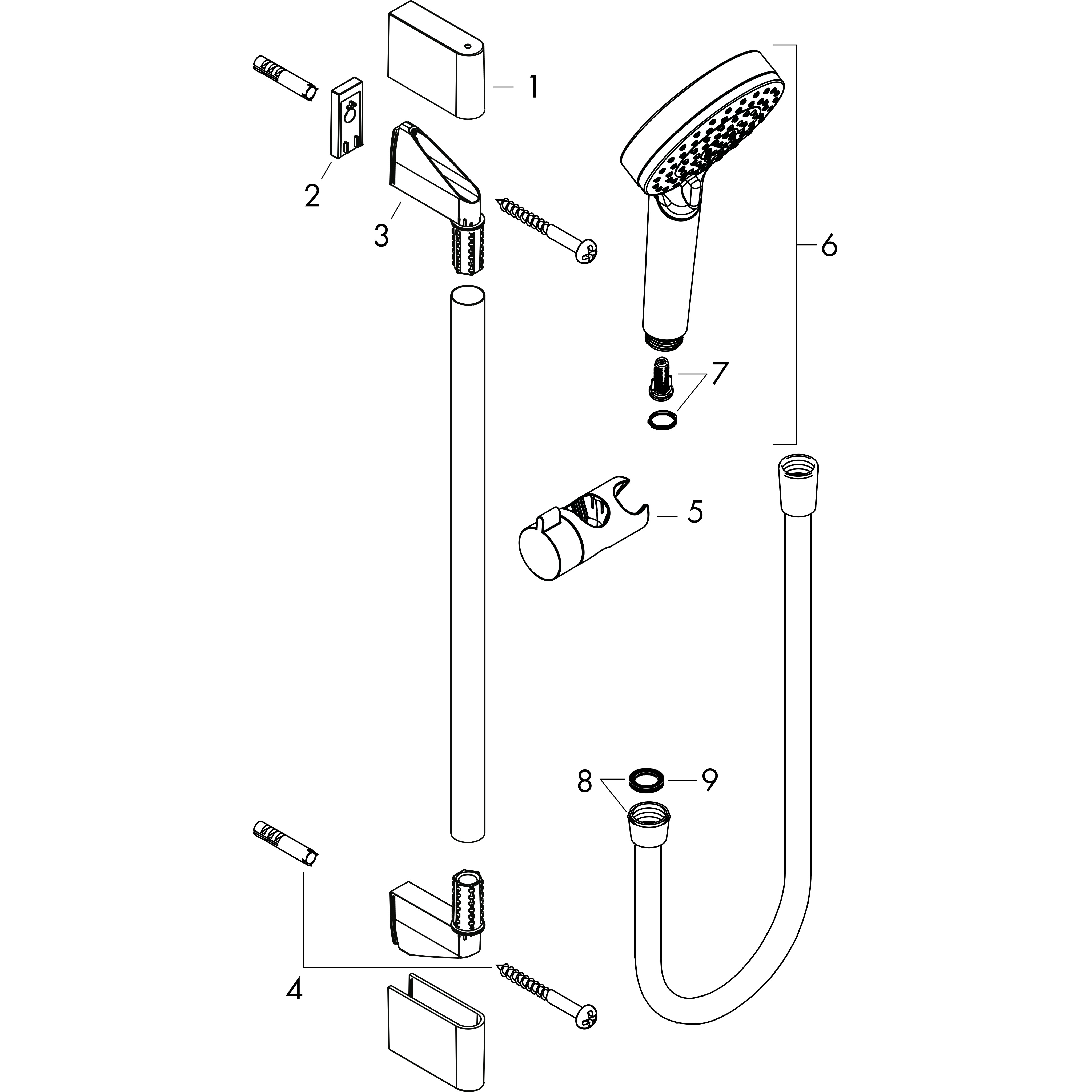 hansgrohe Handduschset hansgrohe 26532400 crometta vario 65cm