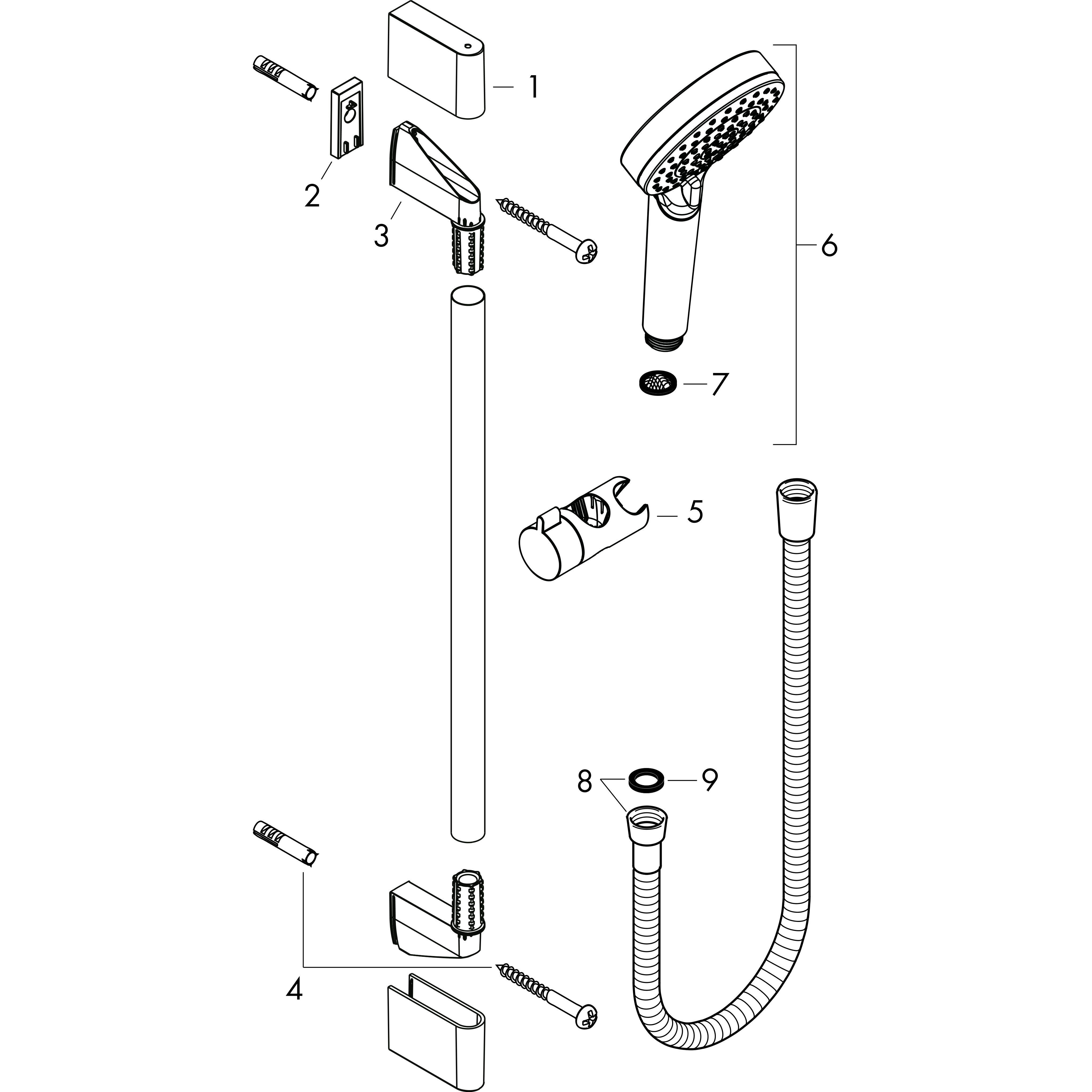 hansgrohe Handduschset hansgrohe 26534400 crometta vario ecosma