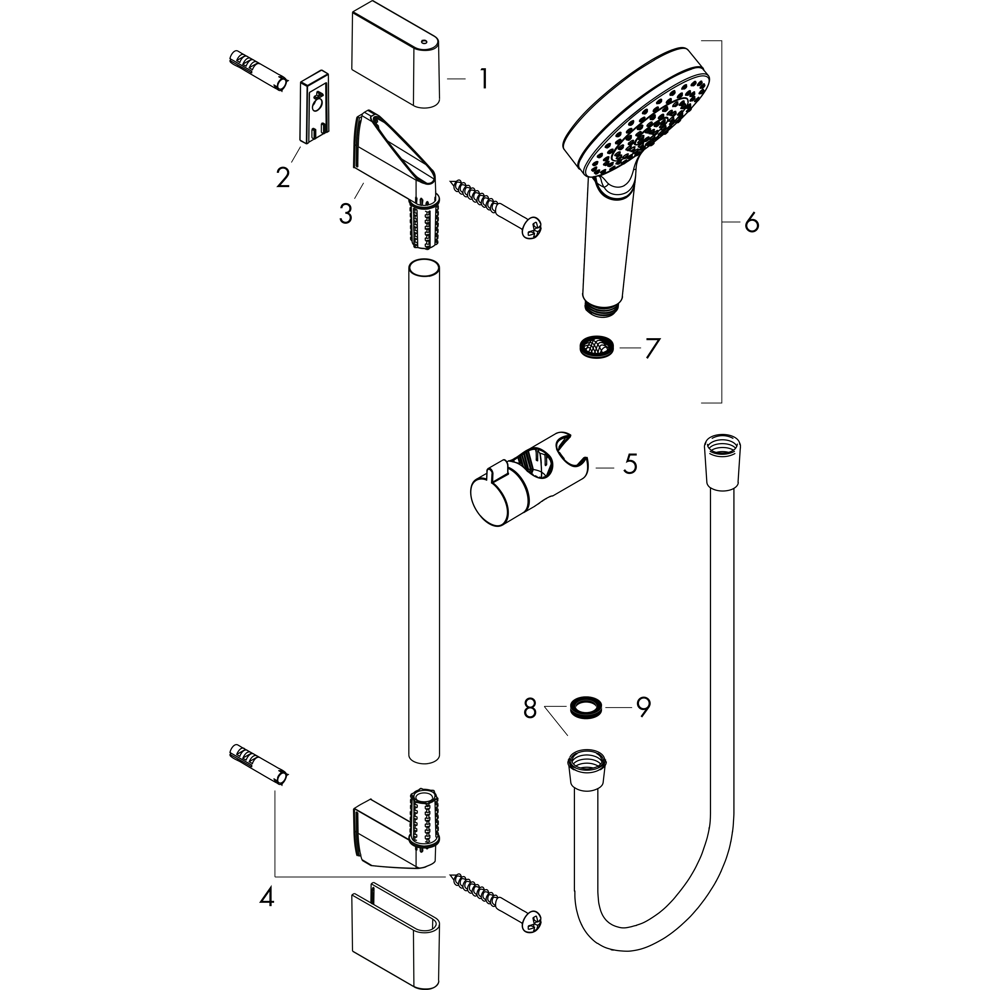 hansgrohe Handduschset hansgrohe 26554400 crometta 1jet green