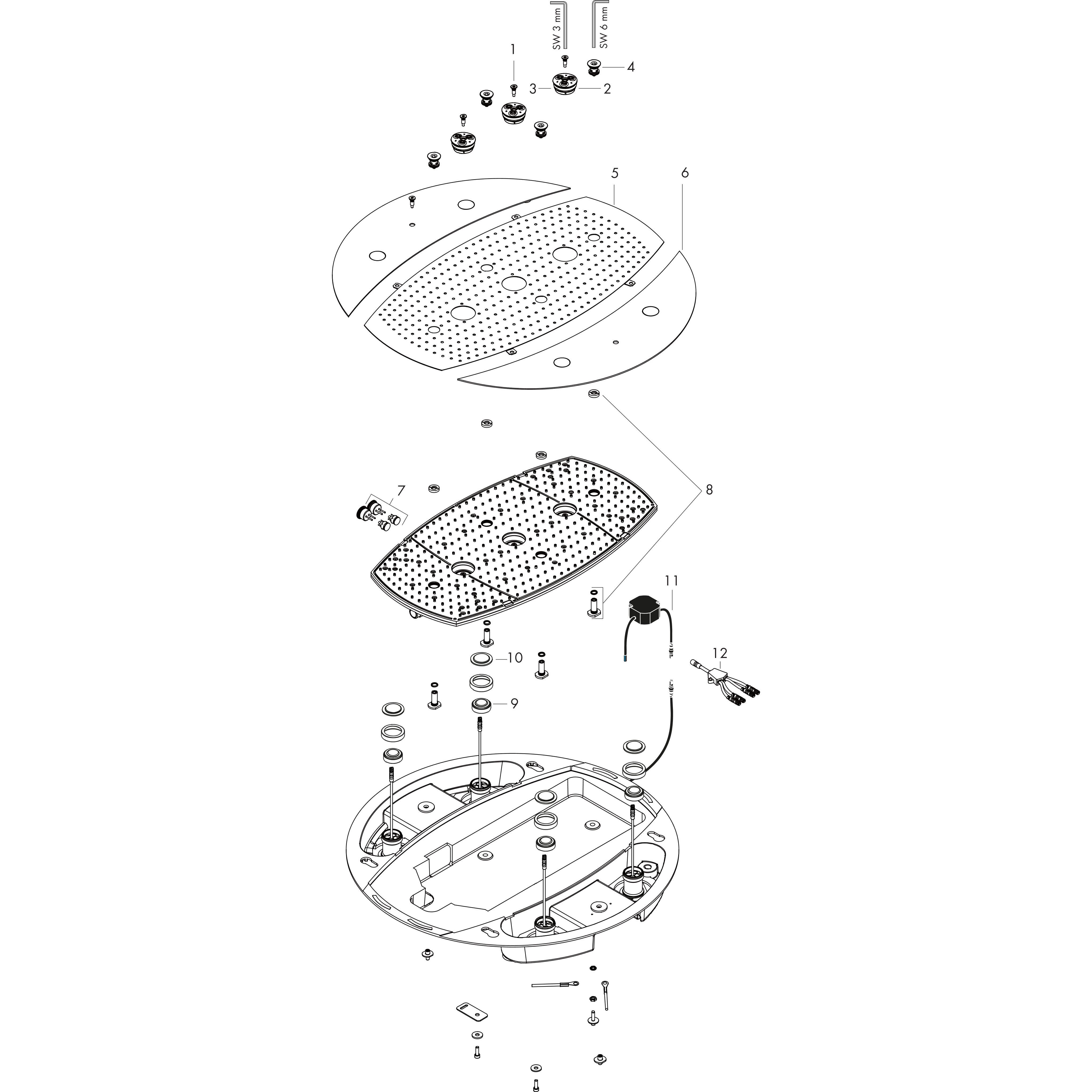 hansgrohe Overhead shower hansgrohe 26117000 raindance rainmaker