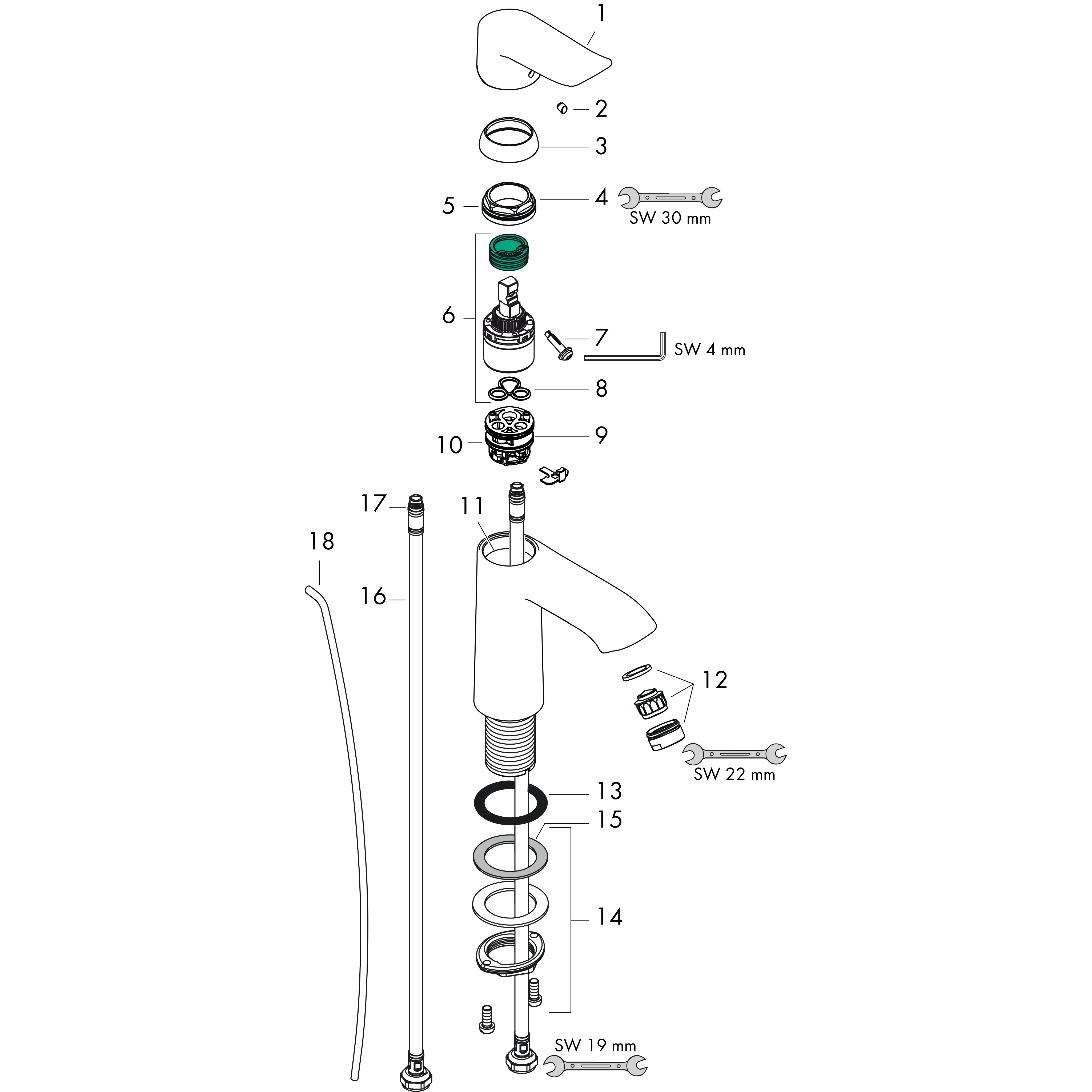 hansgrohe Pesuallashana hansgrohe 31121000 metris 110 coolstart