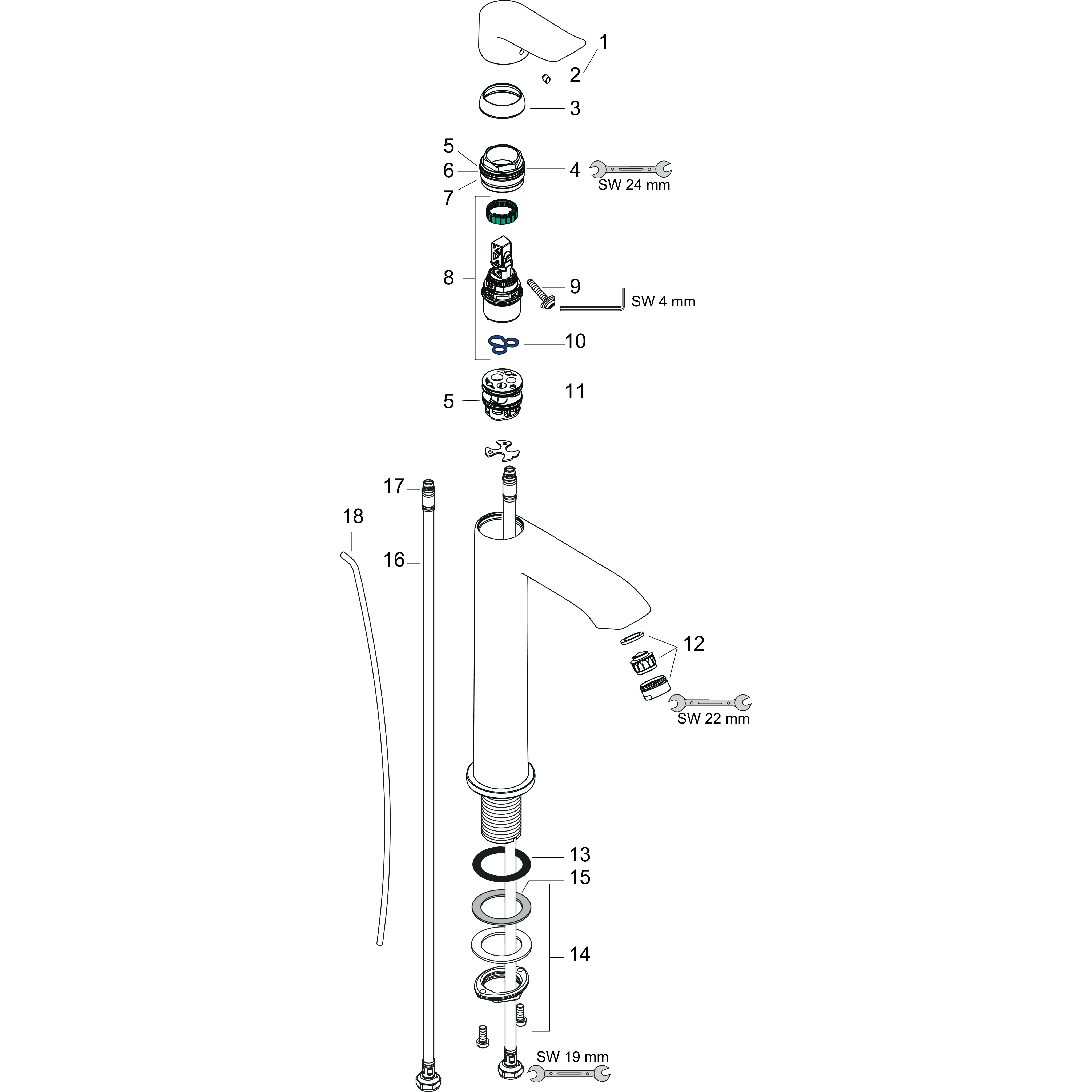 hansgrohe Pesuallashana hansgrohe 31183000 metris 200