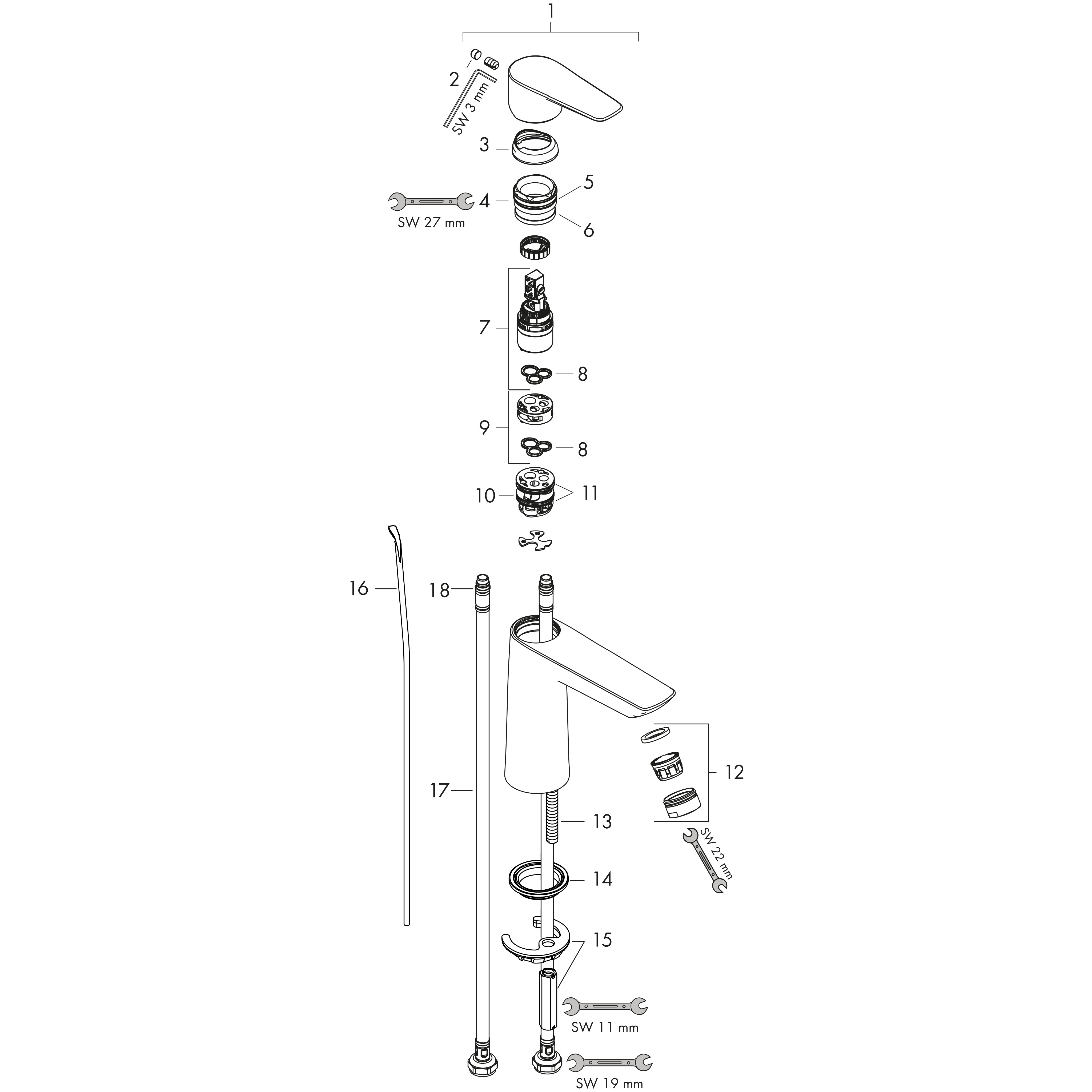 hansgrohe Pesuallashana hansgrohe 71786140 talis e110 vpv pron