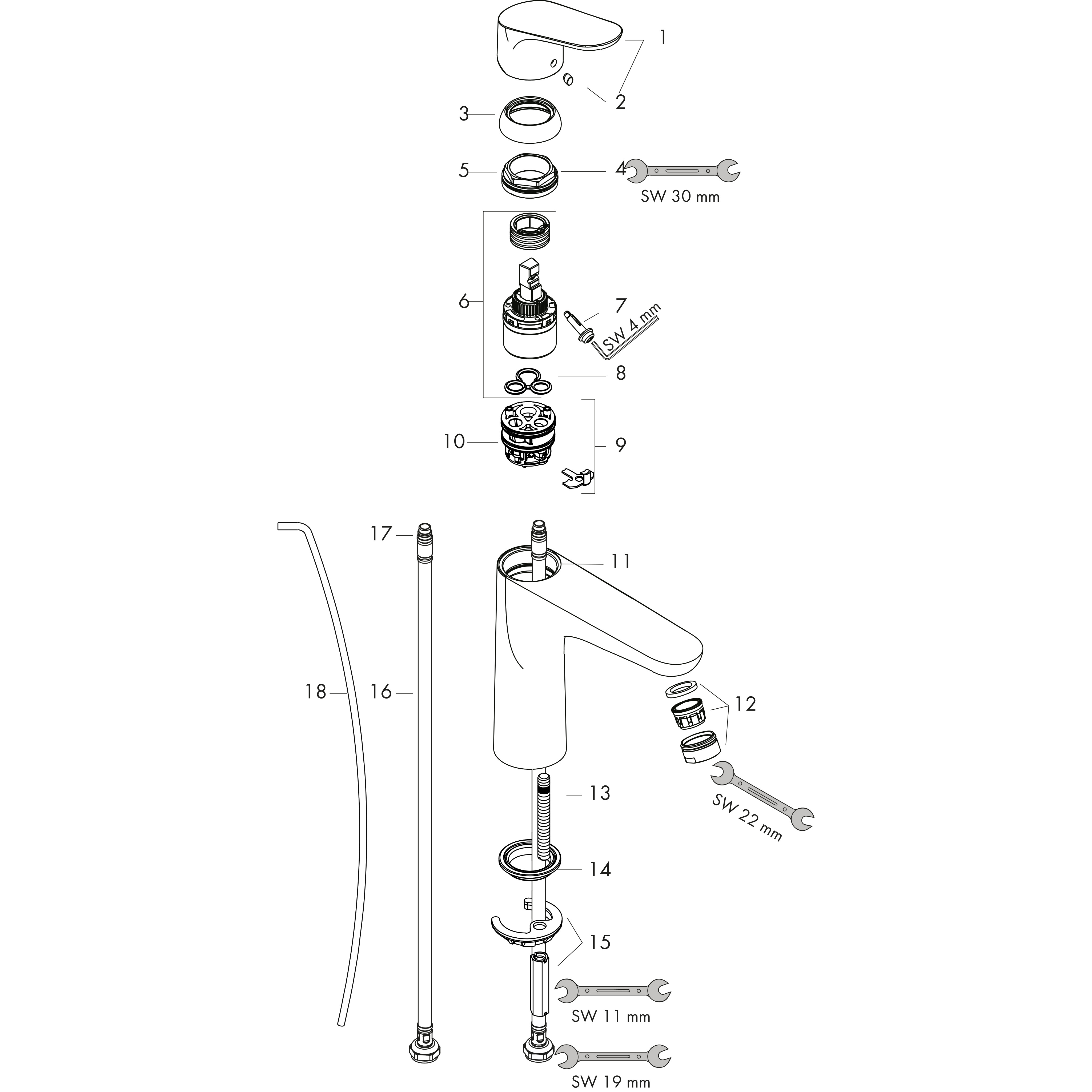 hansgrohe Pesuallashana hansgrohe 31621000 focus 70 coolstart