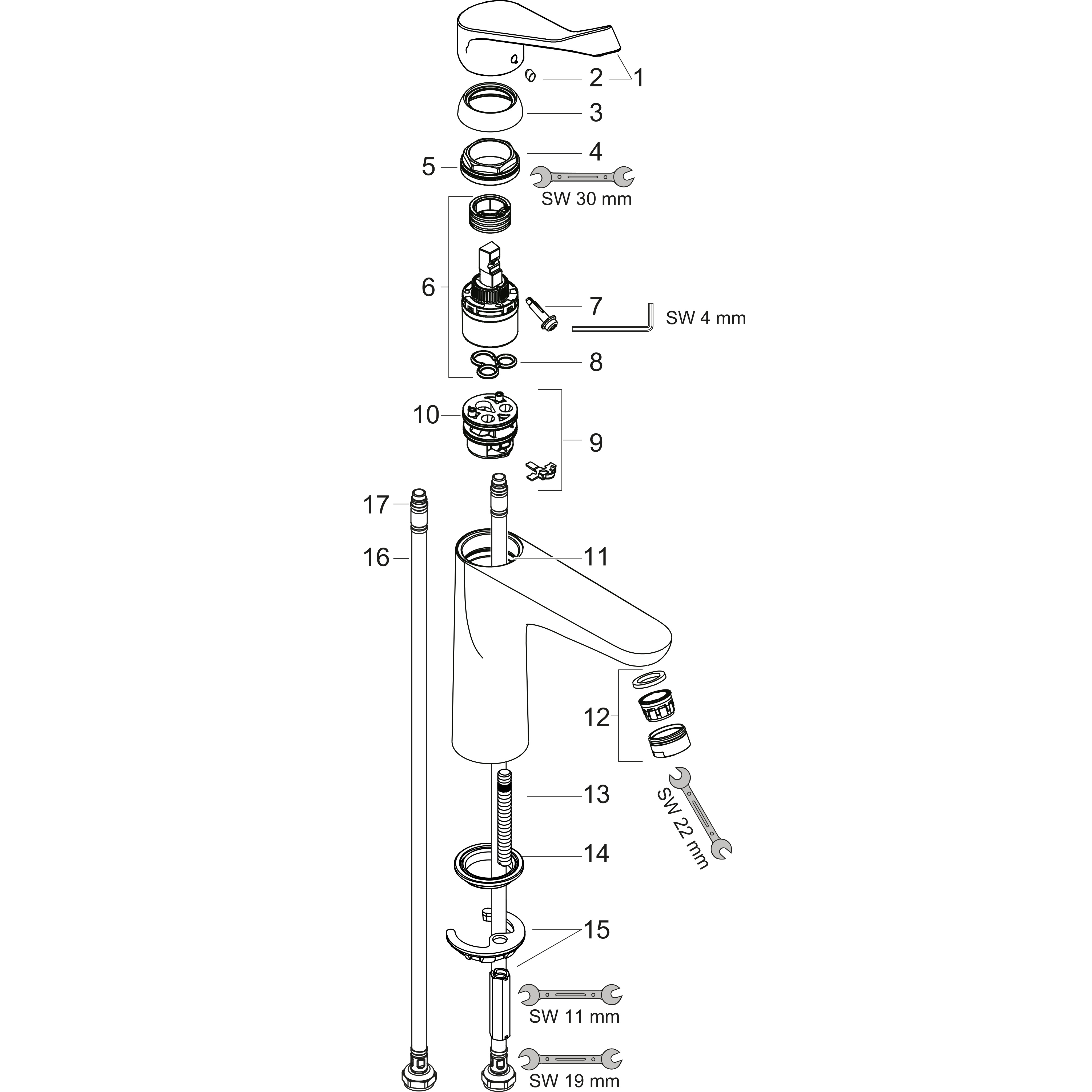 hansgrohe Pesuallashana hansgrohe 31915000 focus care 100