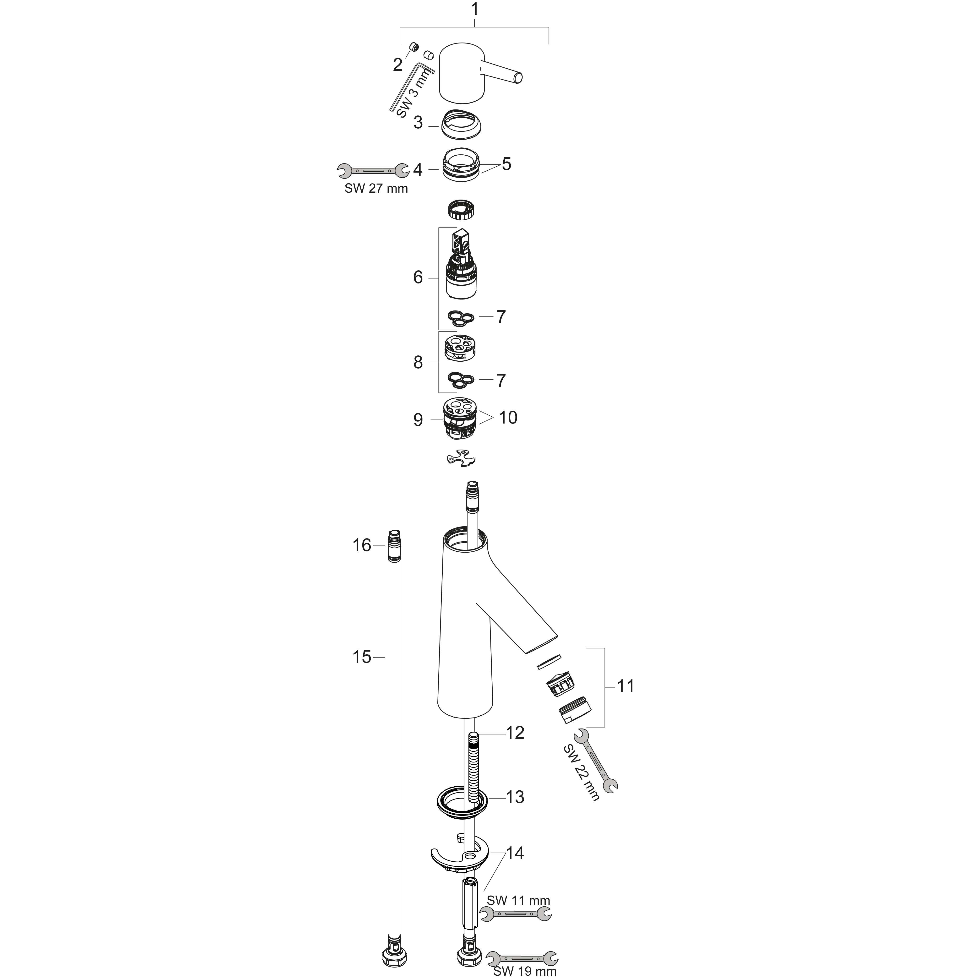 hansgrohe Pesuallashana hansgrohe 72021000 talis s 100