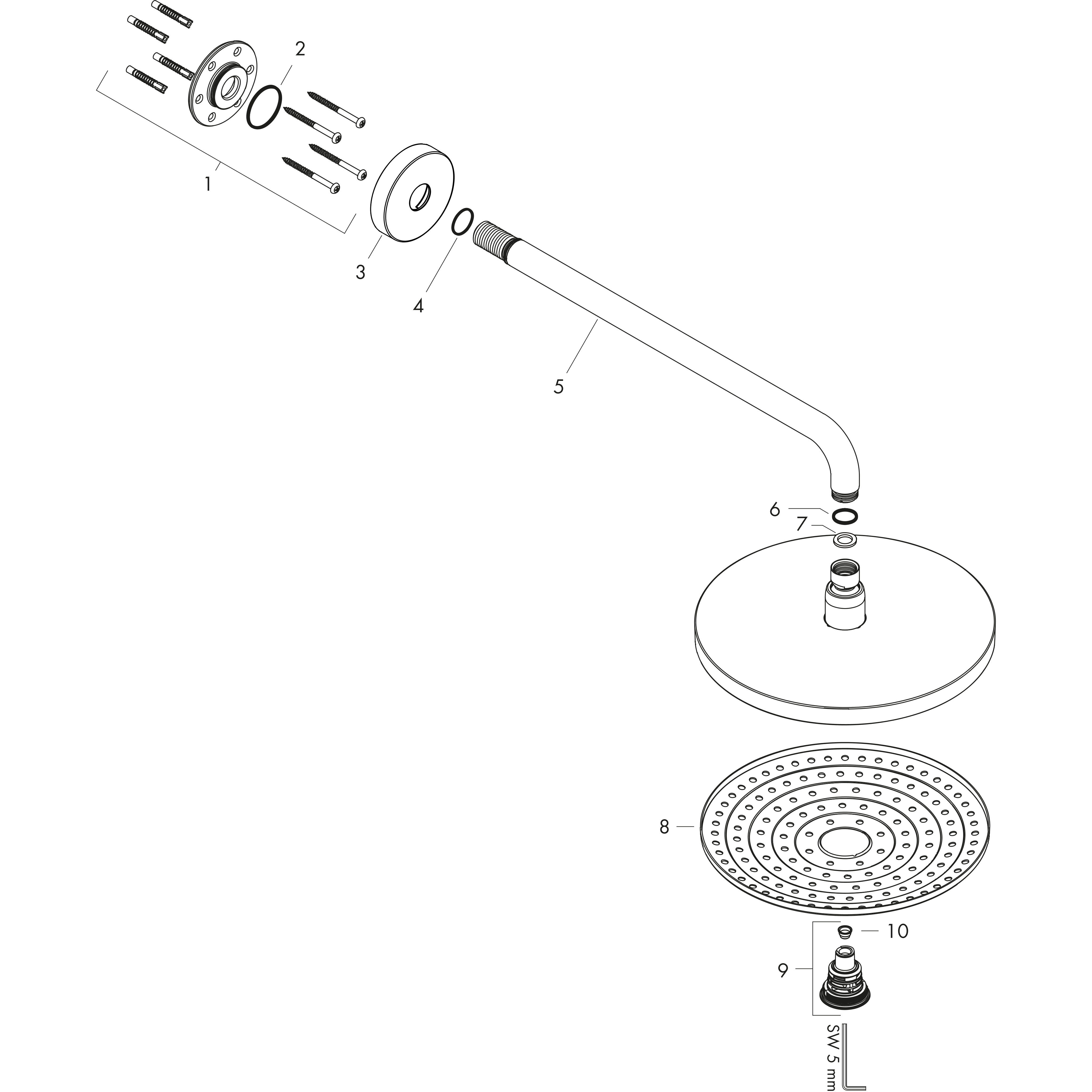 hansgrohe Concealed tap hansgrohe 26466000 select 240 s wall